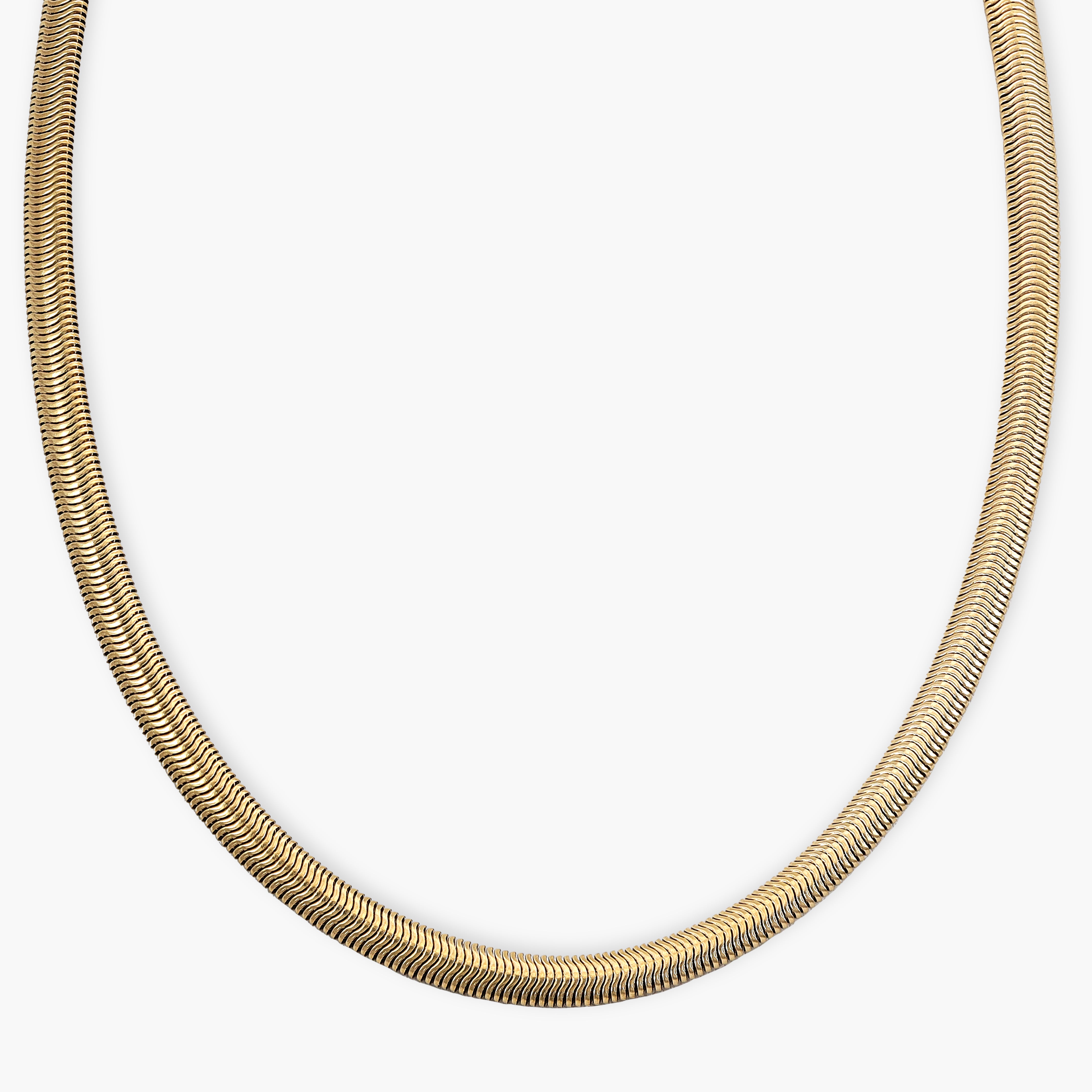 Herringbone 4mm aus Edelstahl 18K Vergoldet - Taipan Schmuck