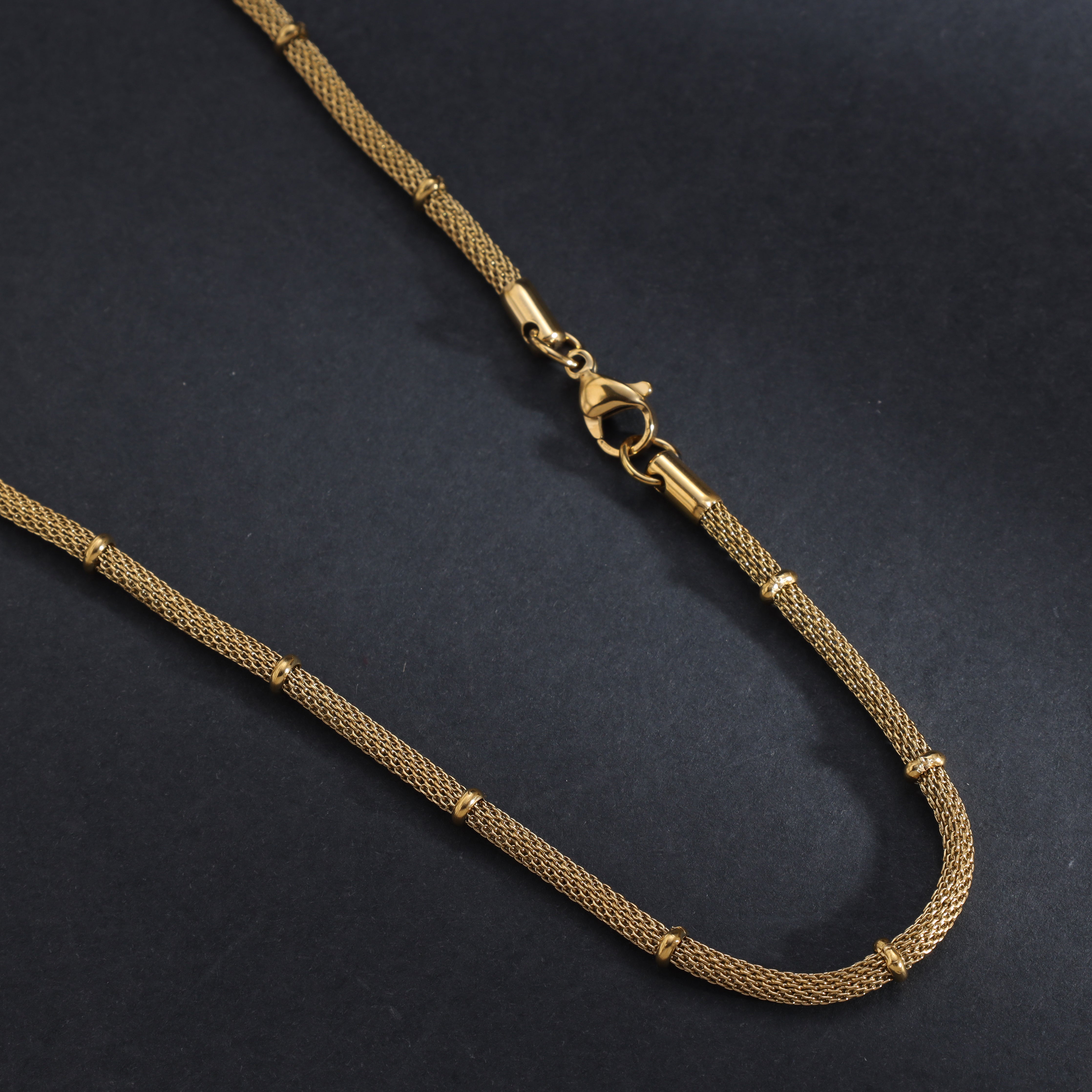 Rope Chain 3mm aus Edelstahl 18K Vergoldet - Taipan Schmuck