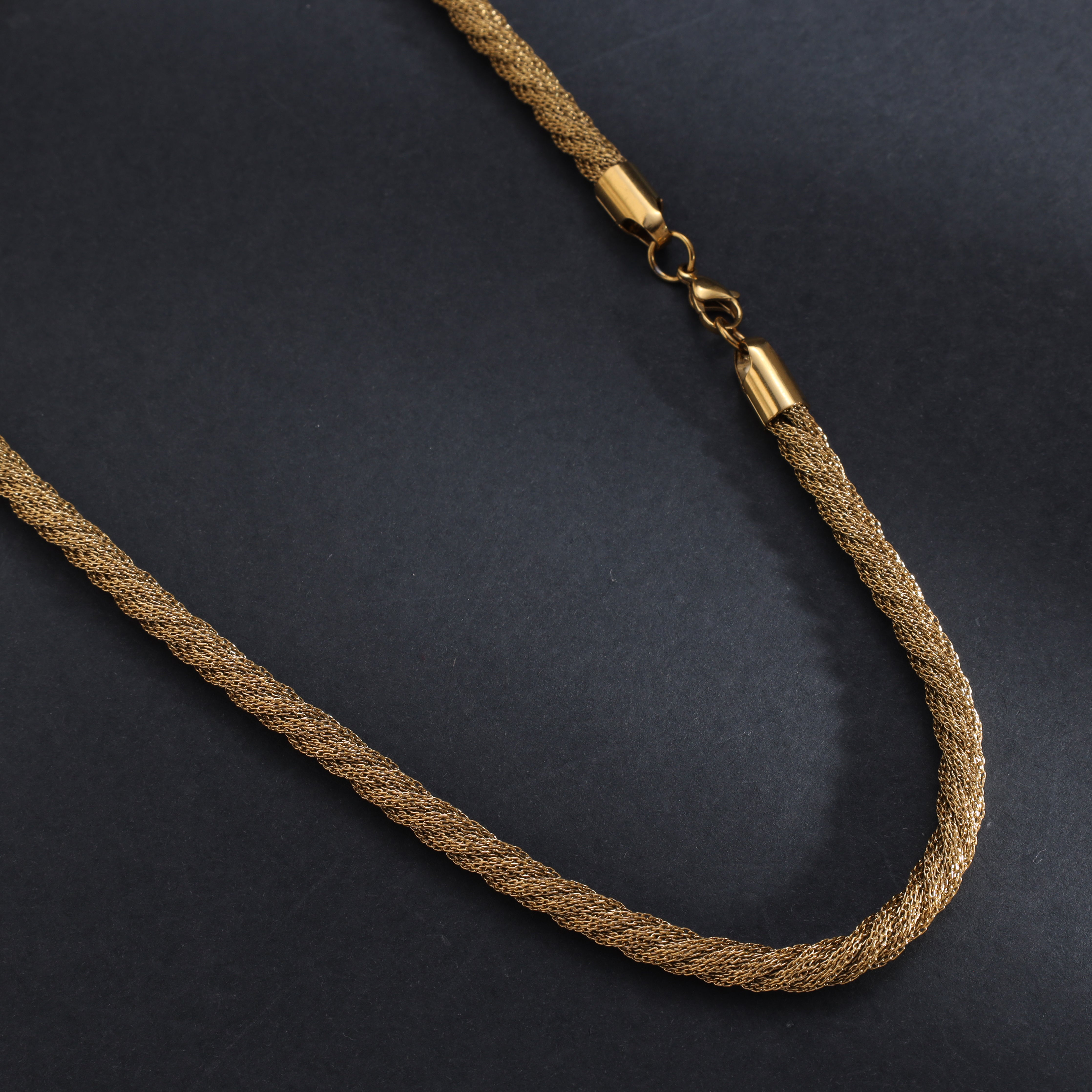 Rope Chain 5,5mm aus Edelstahl 18K Vergoldet - Taipan Schmuck