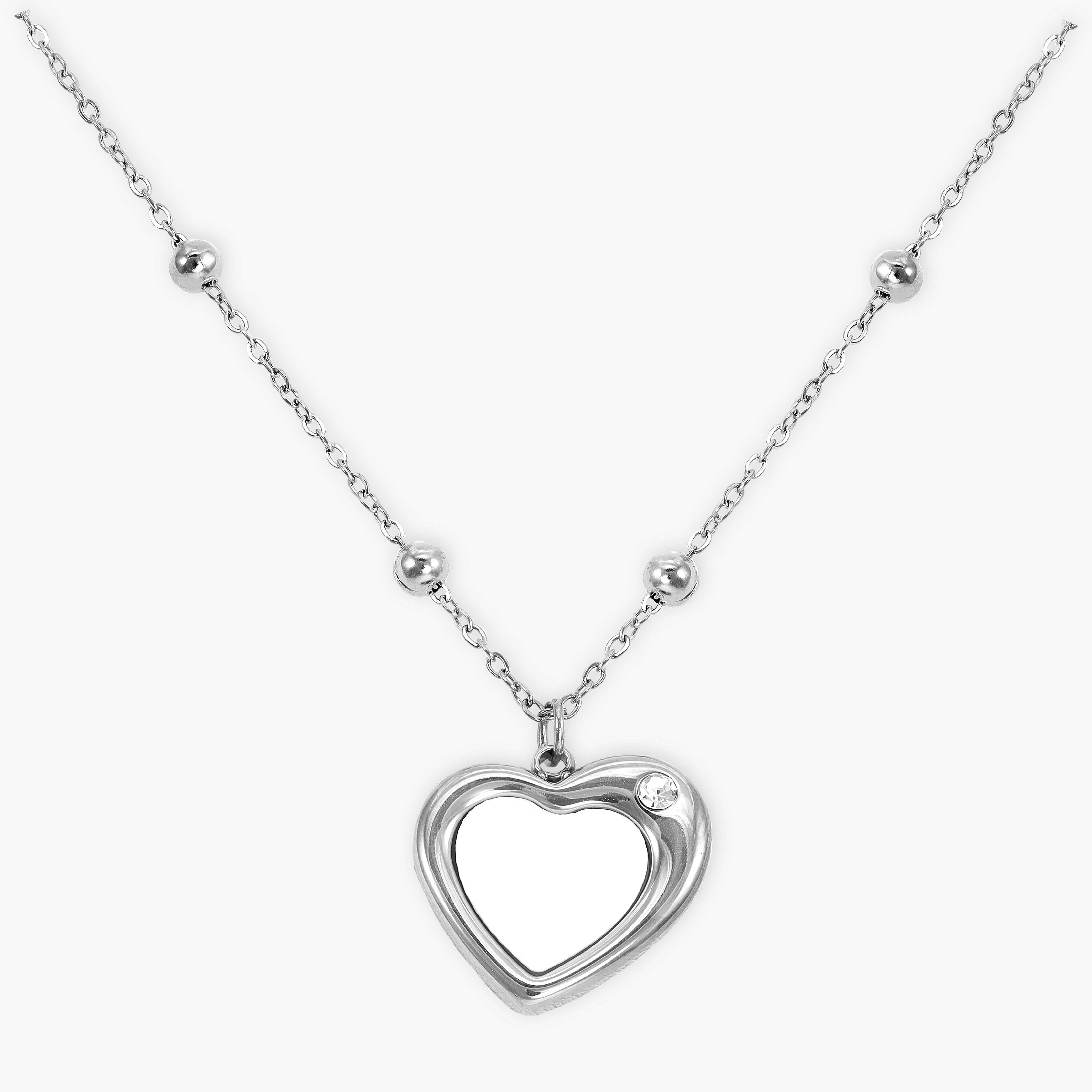 Damen Ankerkette mit hertz 1mm aus Edelstahl - Taipan Schmuck