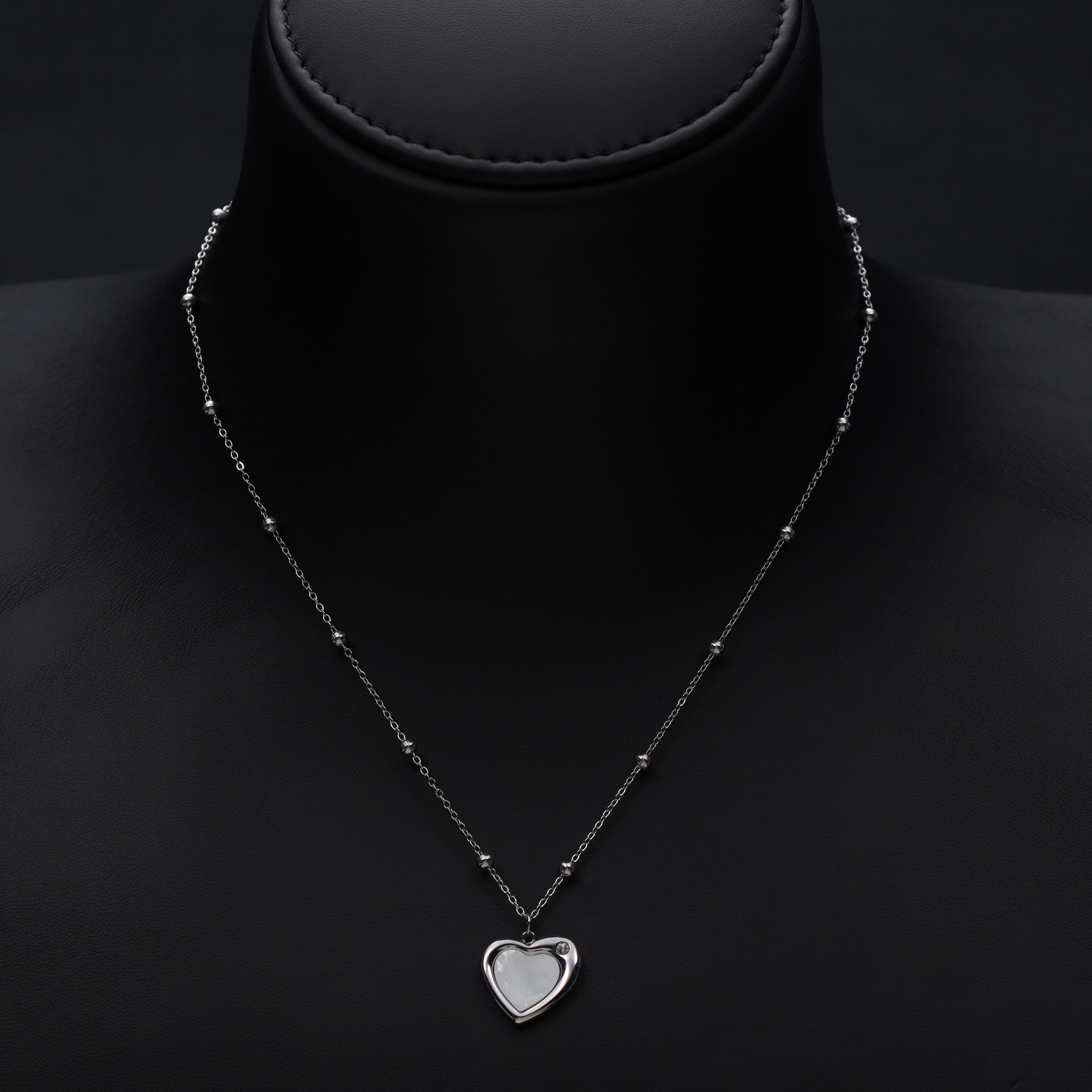 Damen Ankerkette mit hertz 1mm aus Edelstahl - Taipan Schmuck