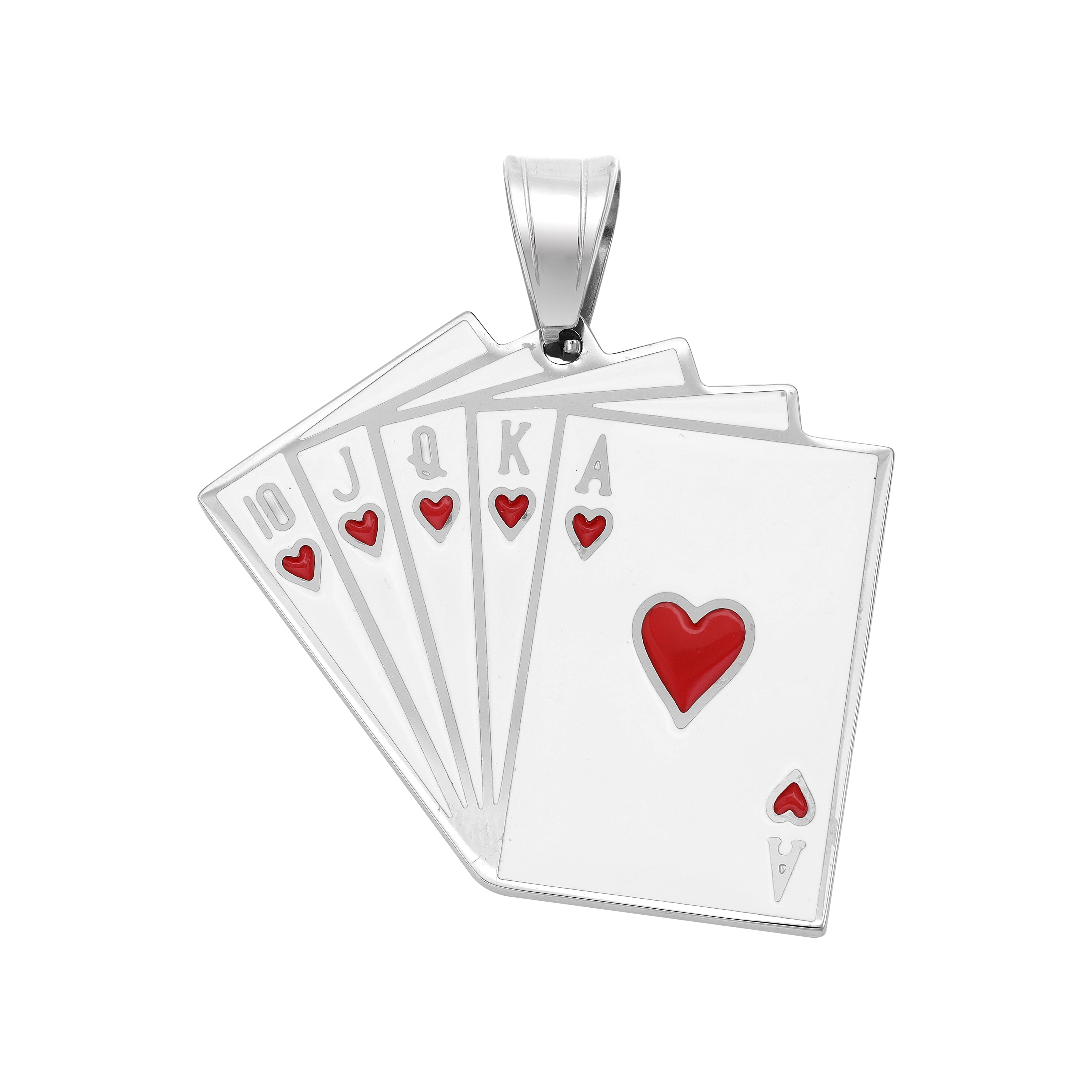 Poker Karten Kartenspiel Royal Flash aus Edelstahl - Taipan Schmuck