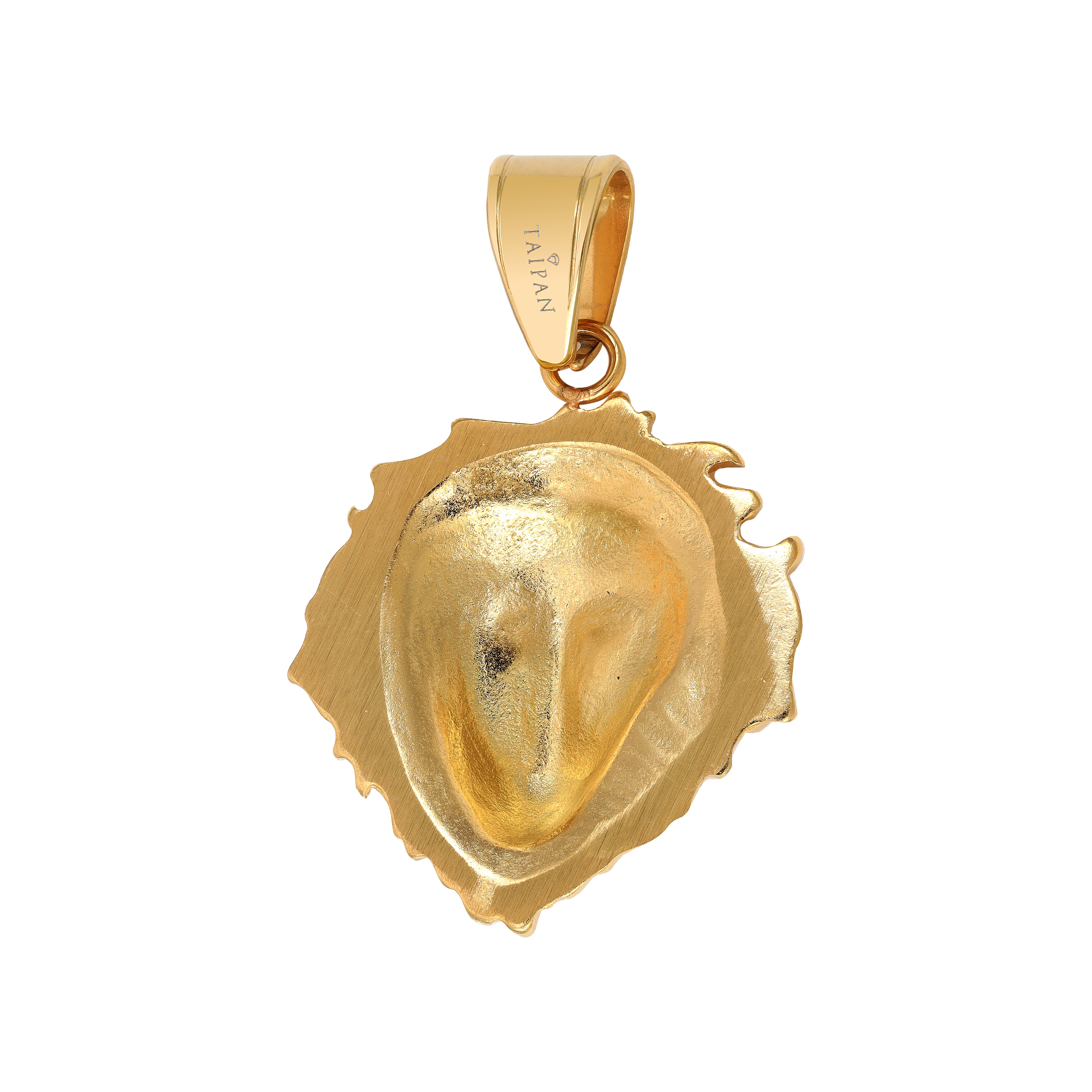 Iced out stil Löwe Anhänger aus Edelstahl 18K Vergoldet - Taipan Schmuck