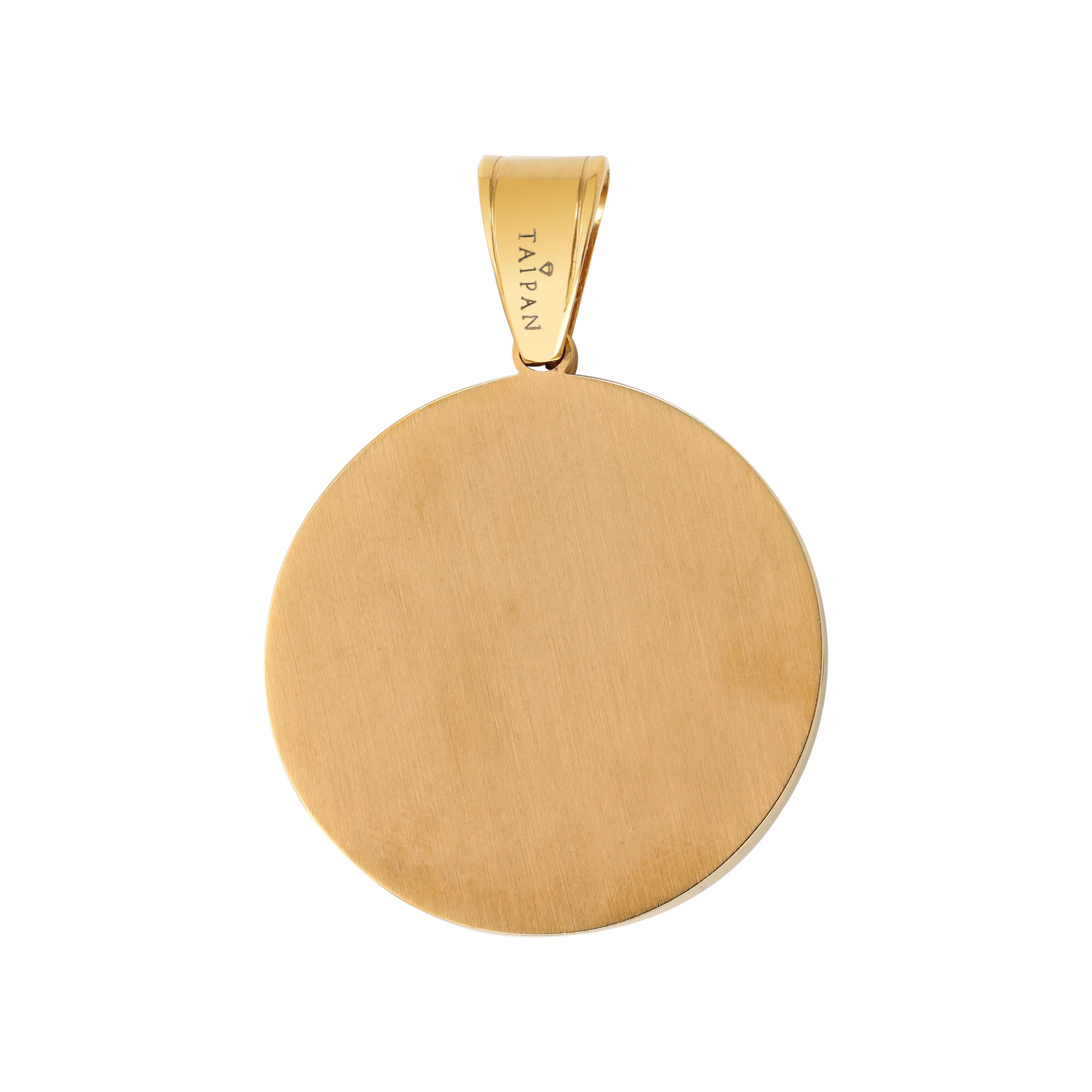 Löwe Anhänger mit Greek Design aus Edelstahl 18K Vergoldet - Taipan Schmuck
