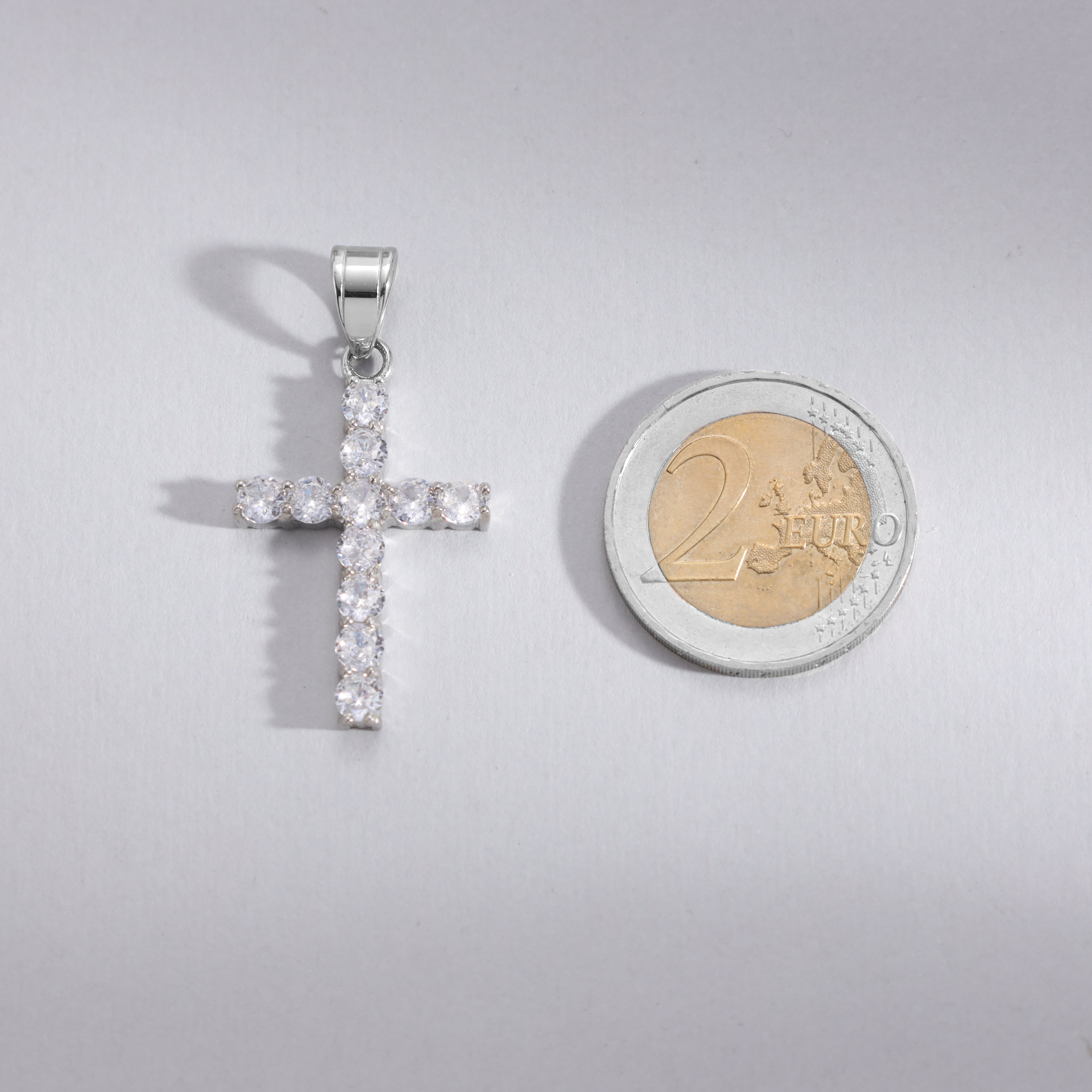 Iced out stil Kreuz Anhänger aus Edelstahl - Taipan Schmuck