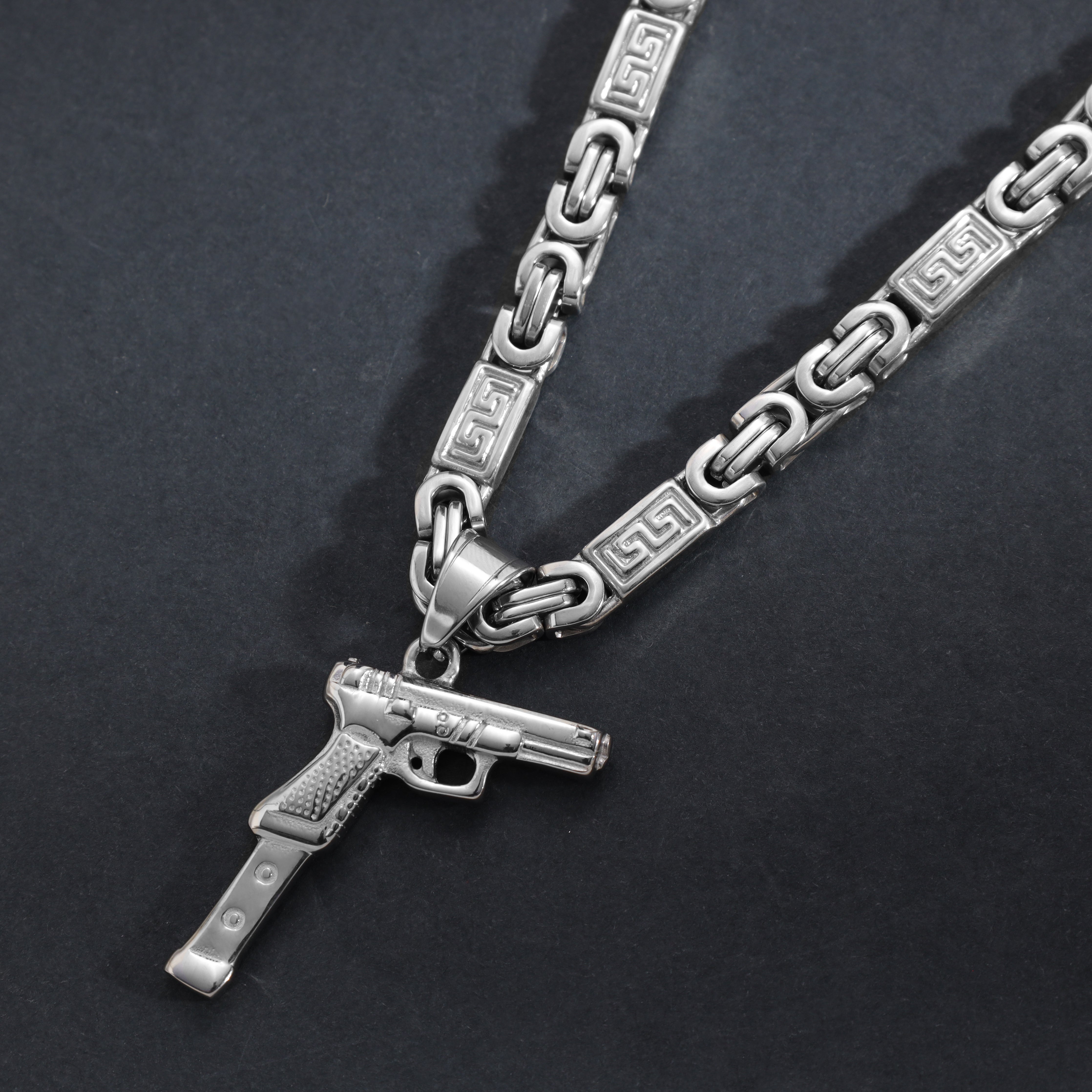 Pistole Anhänger aus Edelstahl - Taipan Schmuck