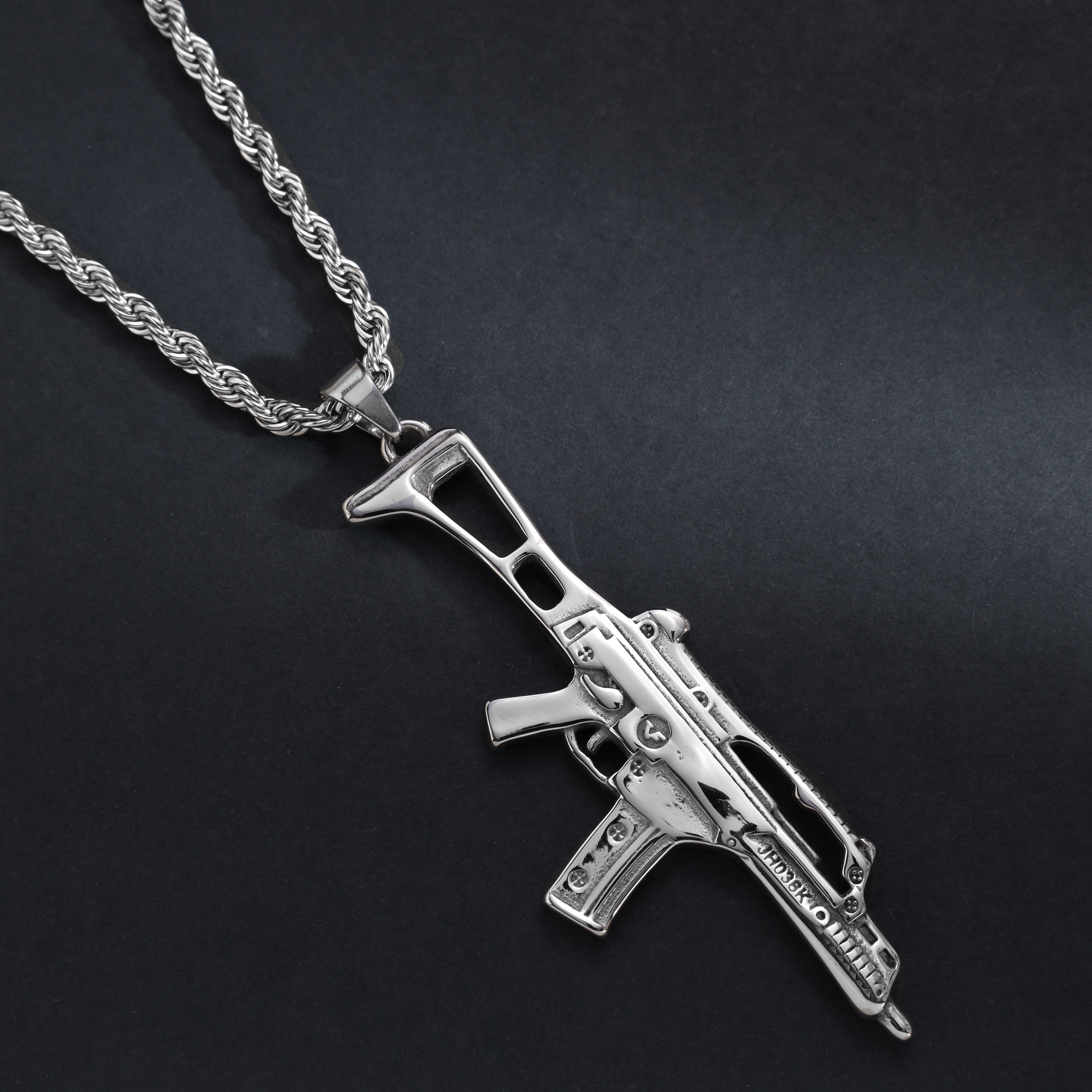 Machine gun Anhänger aus Edelstahl - Taipan Schmuck