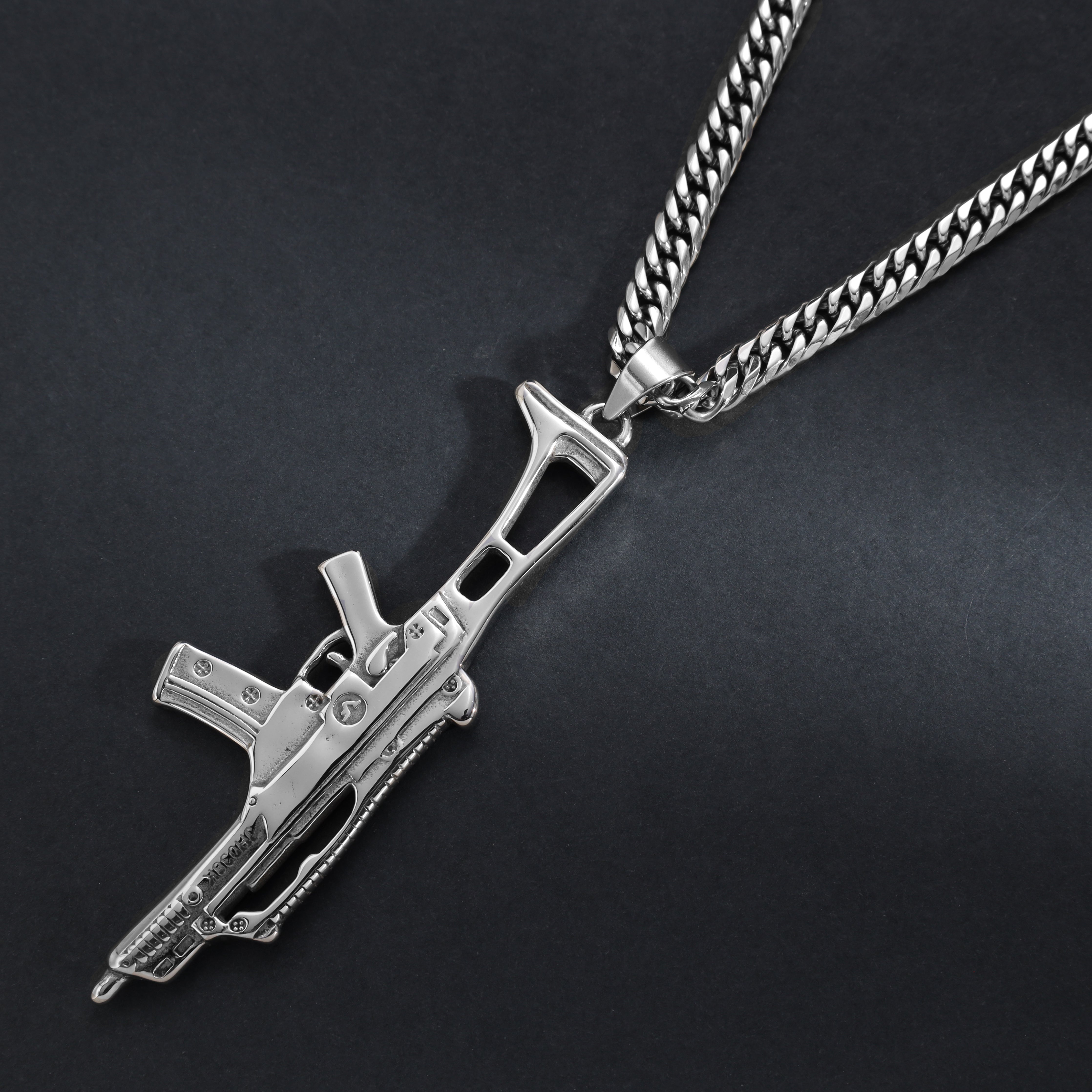 Machine gun Anhänger aus Edelstahl - Taipan Schmuck