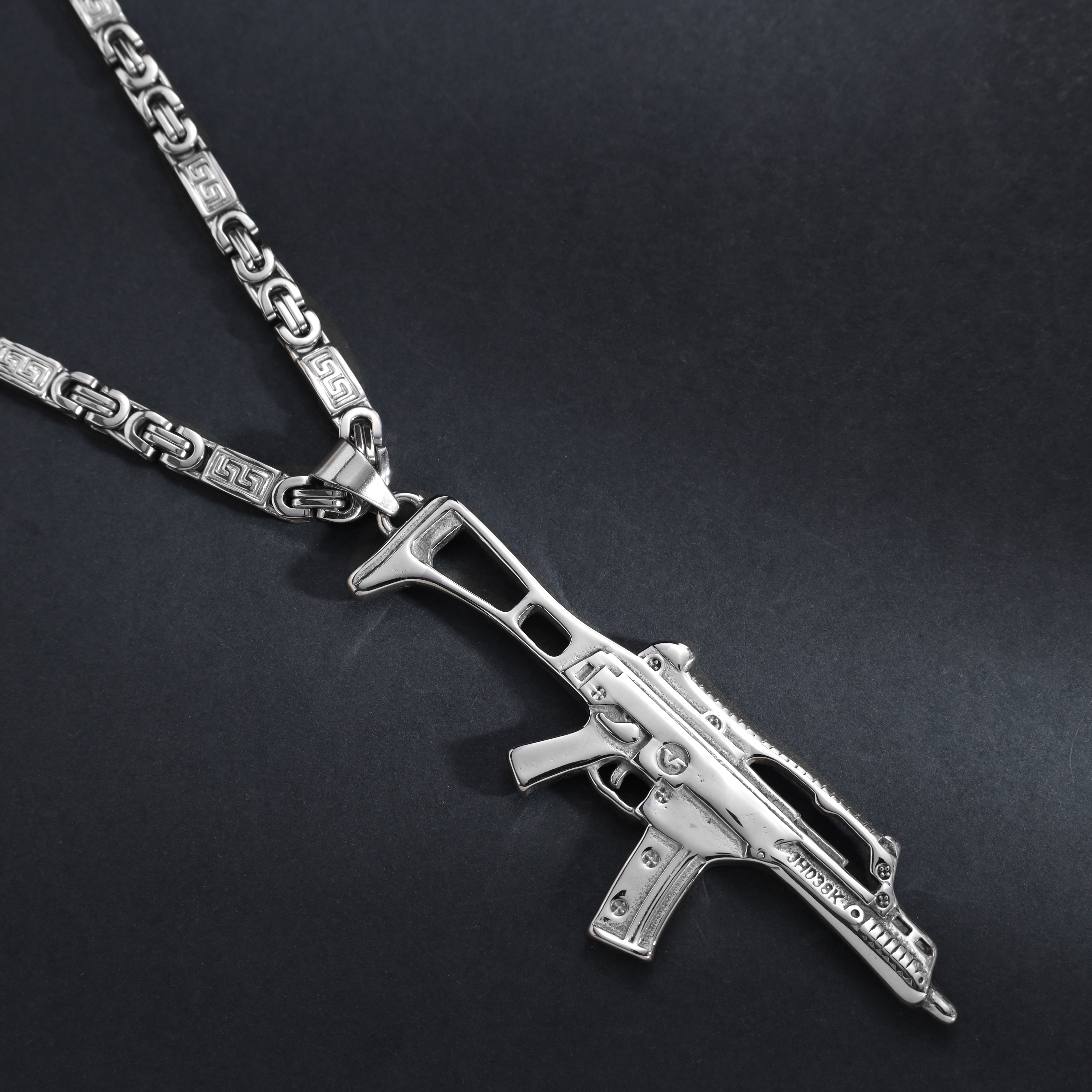 Machine gun Anhänger aus Edelstahl - Taipan Schmuck
