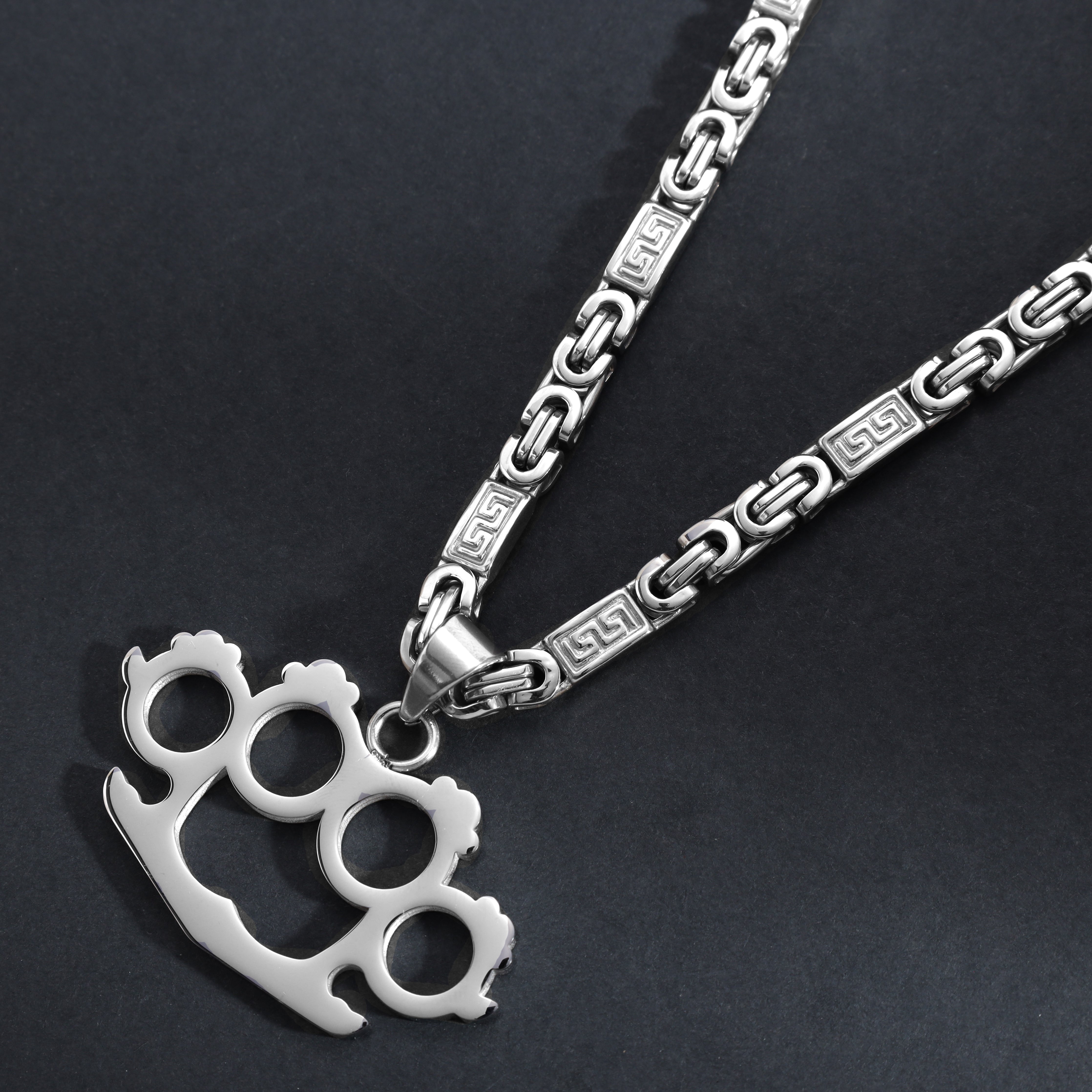 Schlagring Anhänger aus Edelstahl - Taipan Schmuck