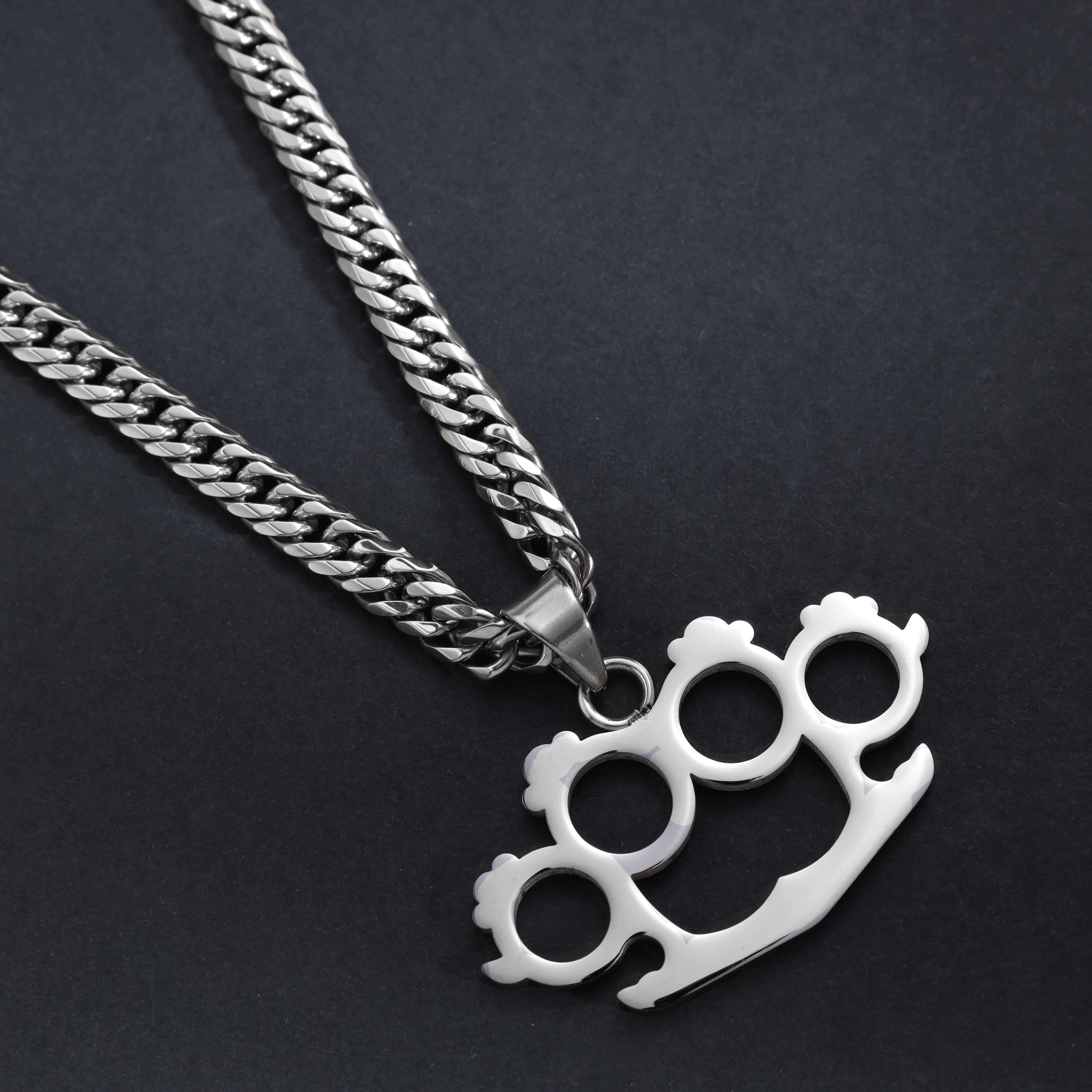 Schlagring Anhänger aus Edelstahl - Taipan Schmuck