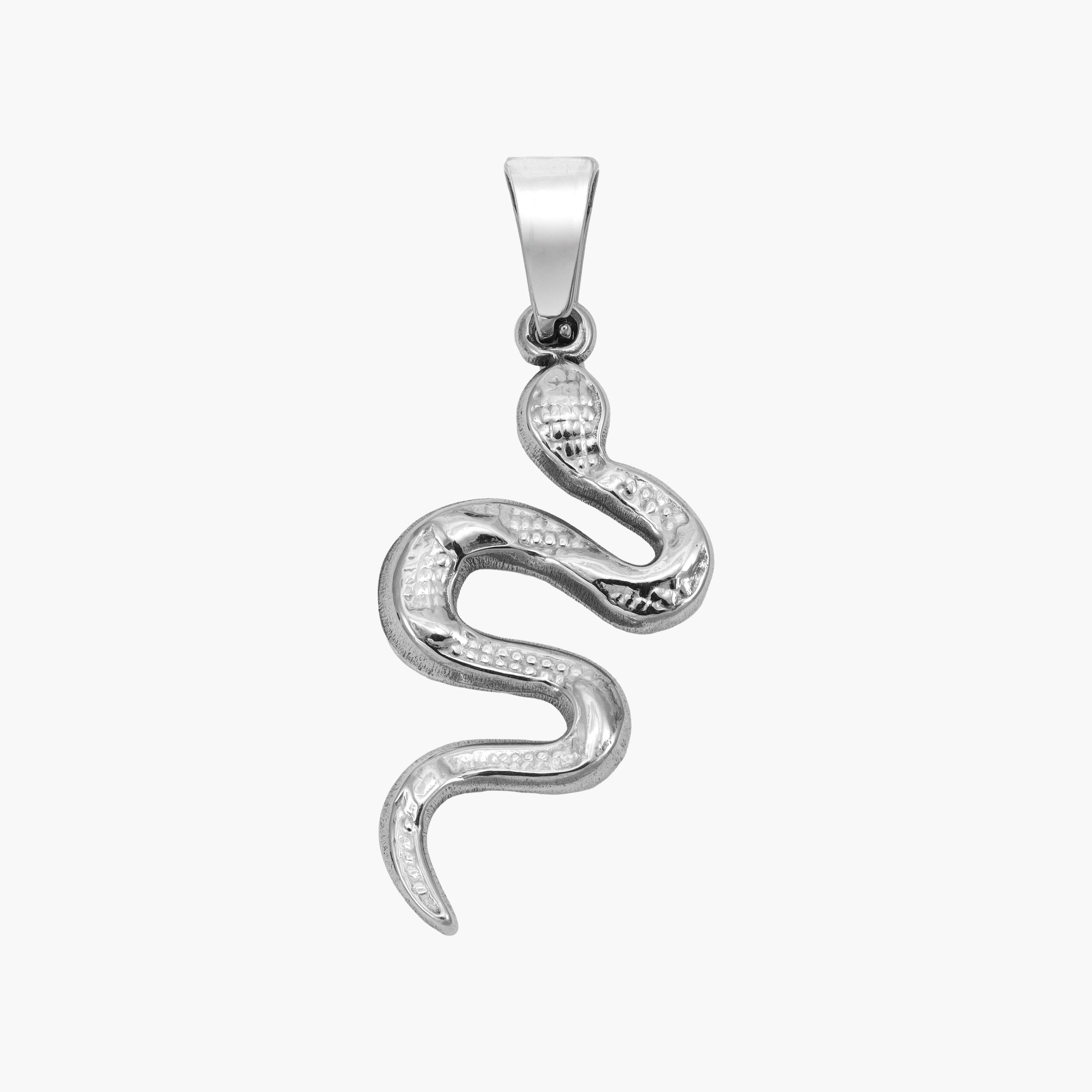 Schlange Anhänger aus Edelstahl - Taipan Schmuck