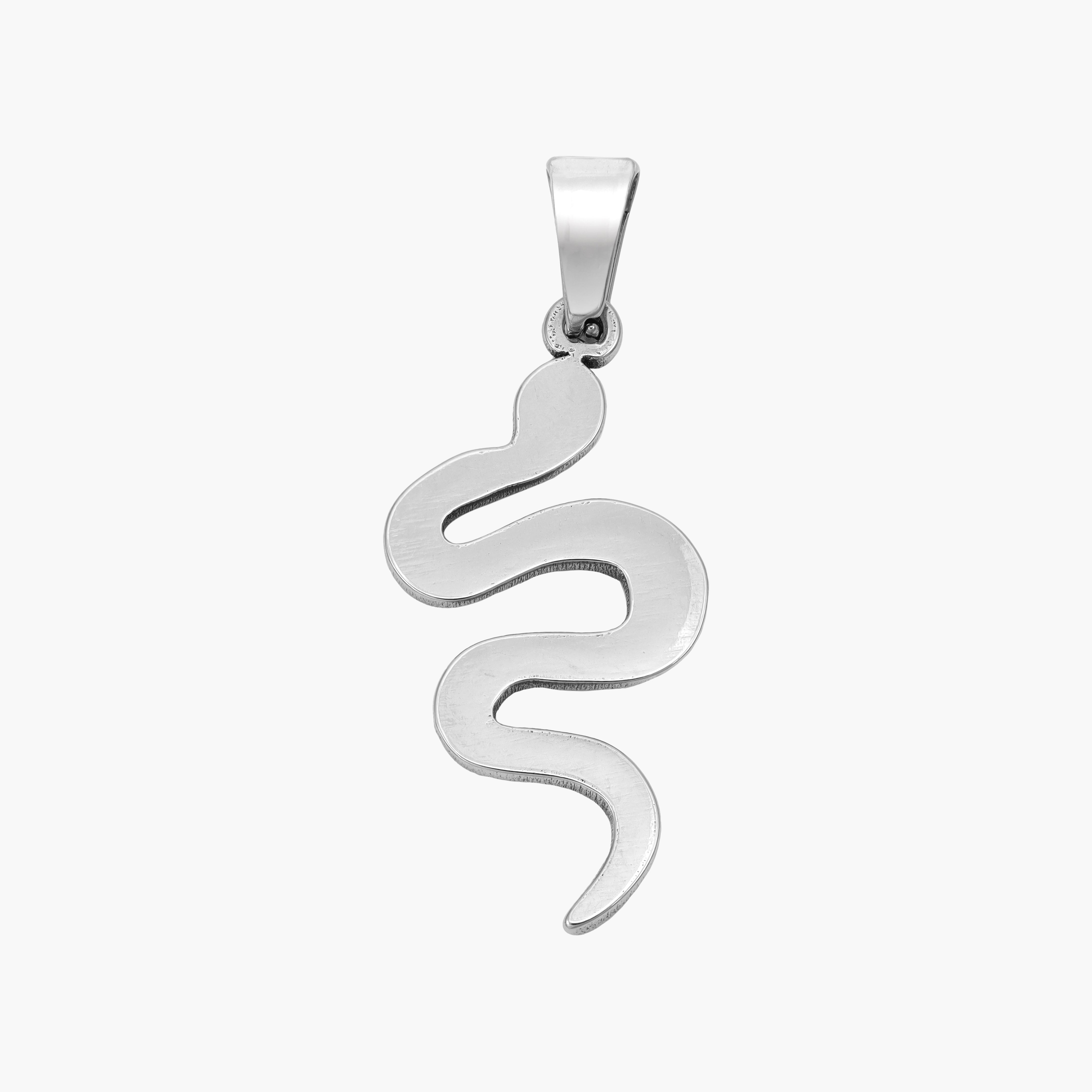 Schlange Anhänger aus Edelstahl - Taipan Schmuck