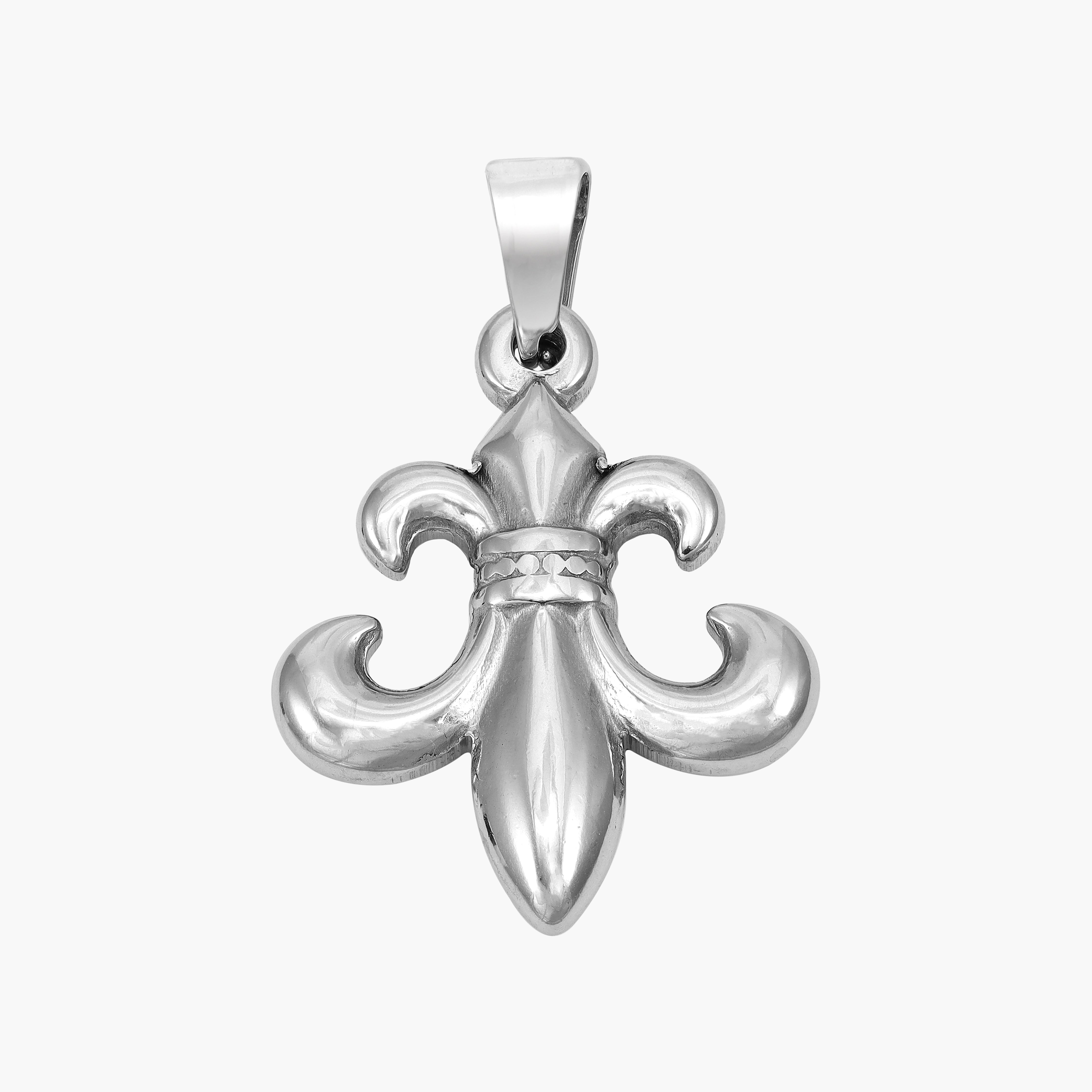 Lilie Anhänger aus Edelstahl - Taipan Schmuck
