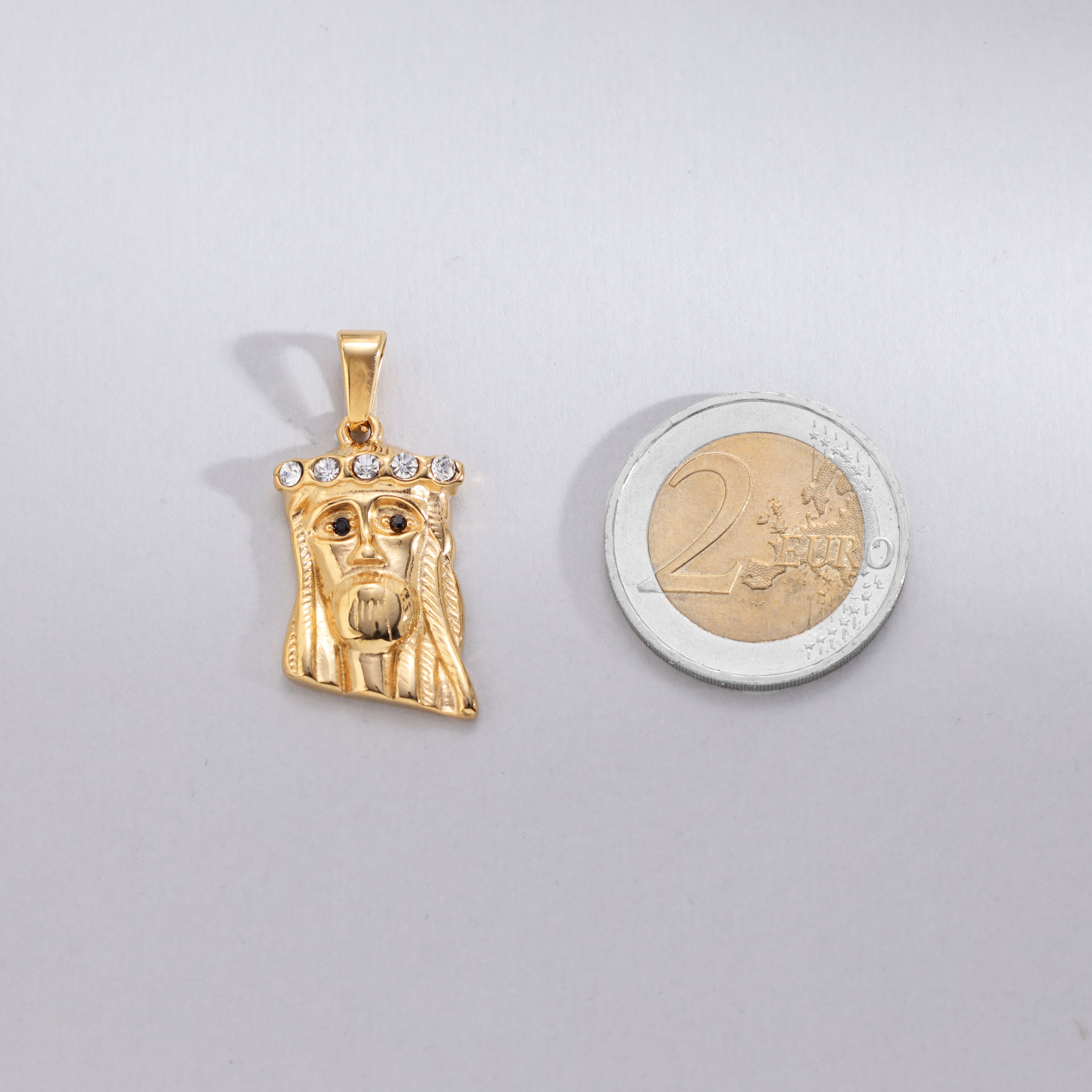 Jesus Piece Anhänger aus Edelstahl 18K Vergoldet - Taipan Schmuck