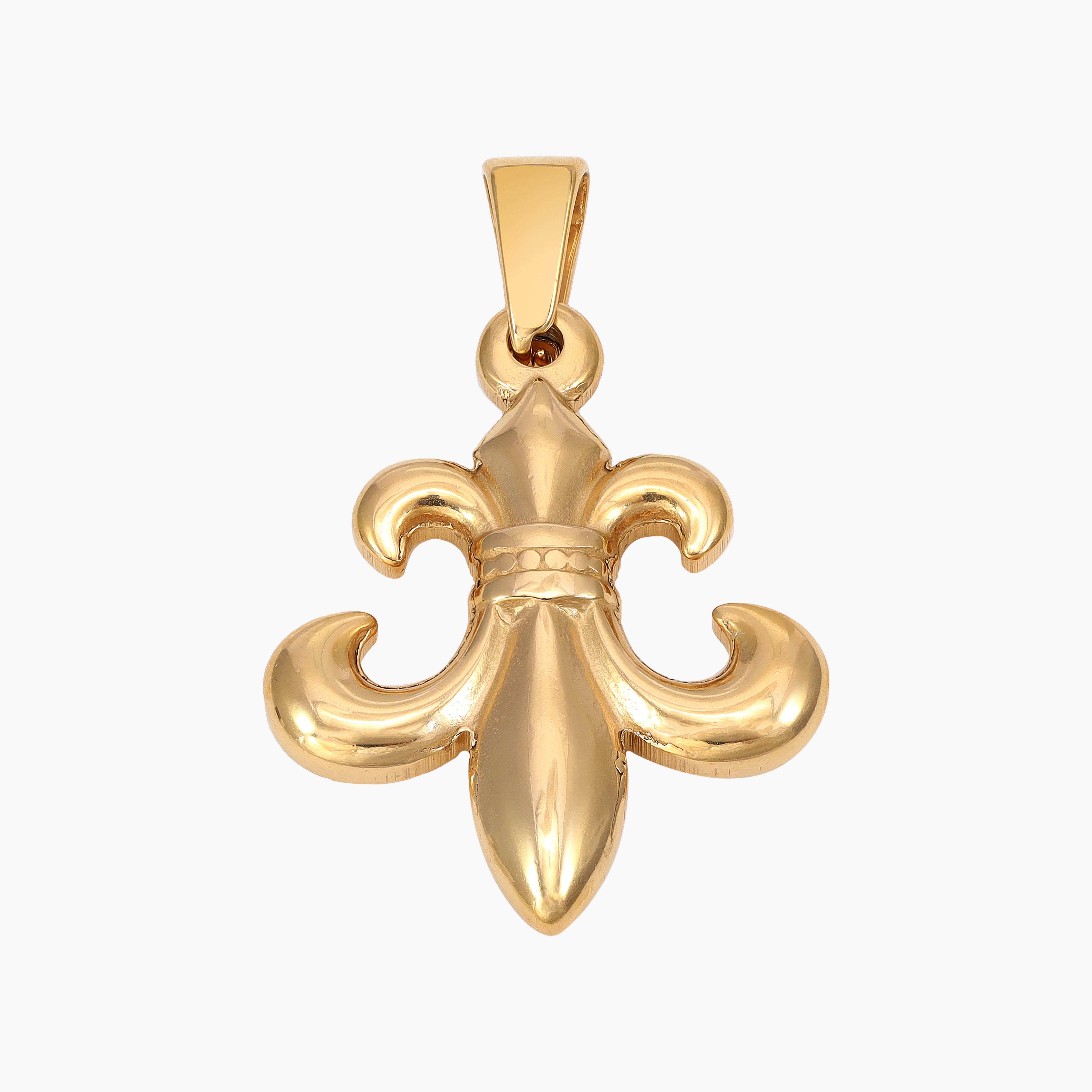 Lilie Anhänger aus Edelstahl 18K Vergoldet - Taipan Schmuck