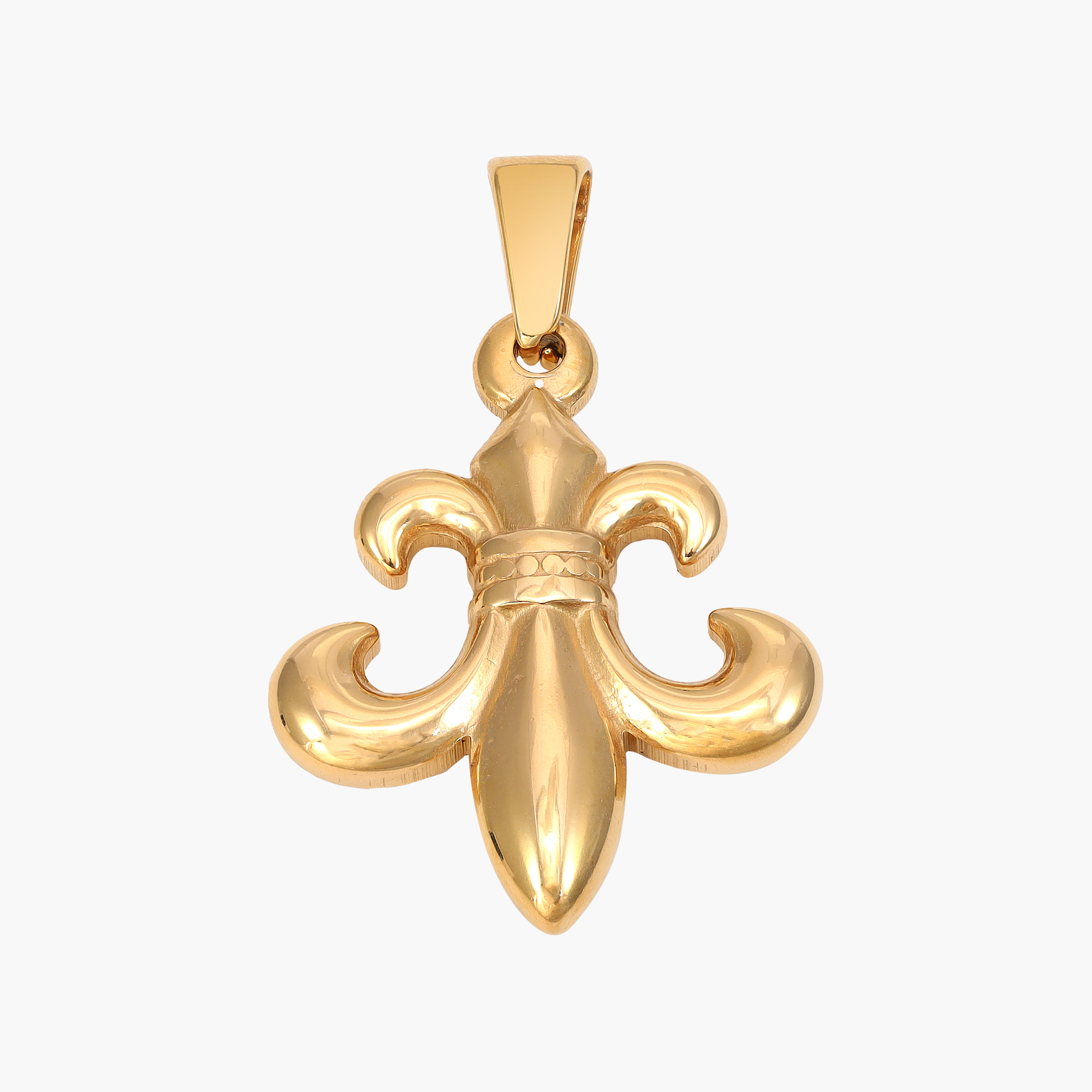 Lilie Anhänger aus Edelstahl 18K Vergoldet - Taipan Schmuck