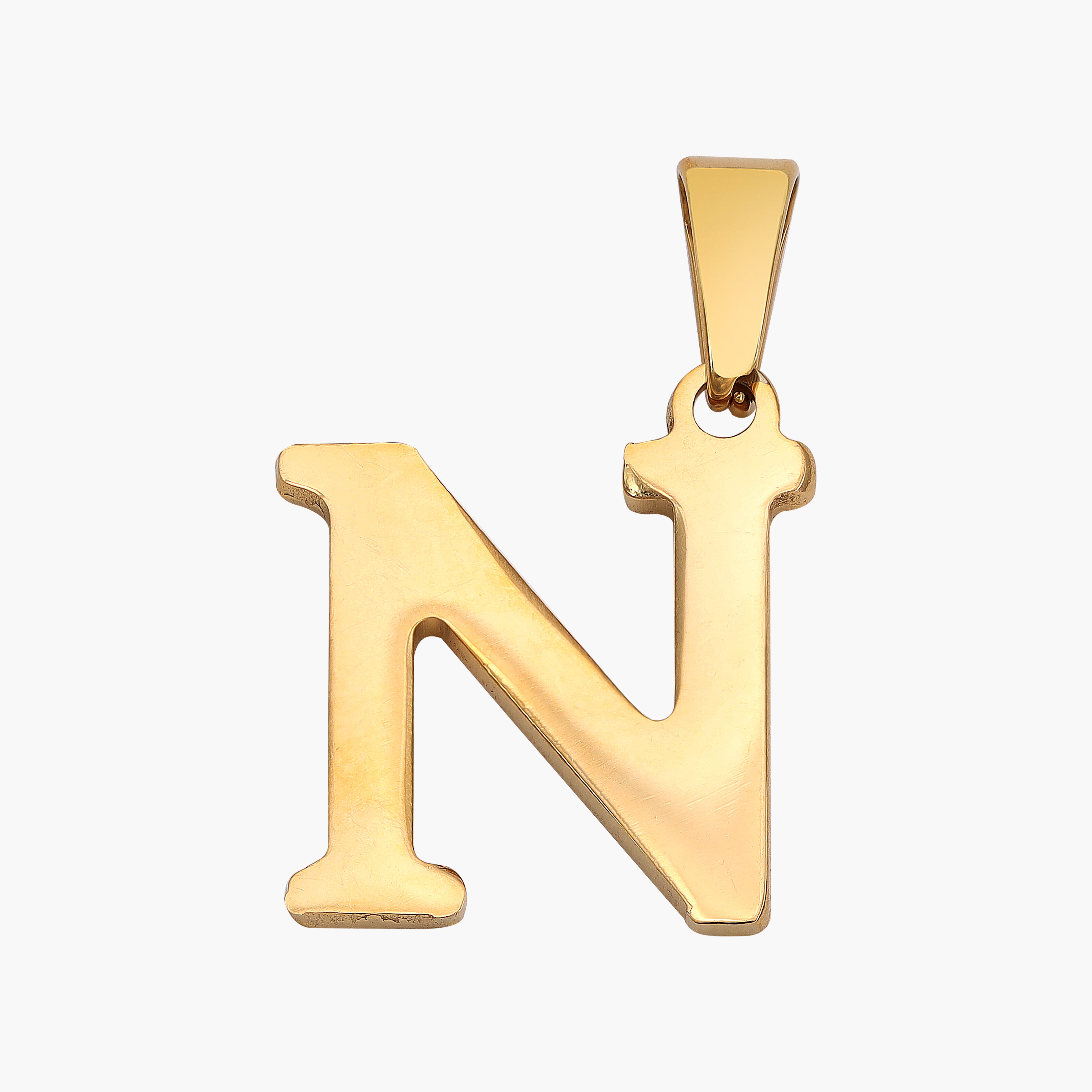 A-Z Alphabet Anhänger aus Edelstahl 18K Vergoldet
