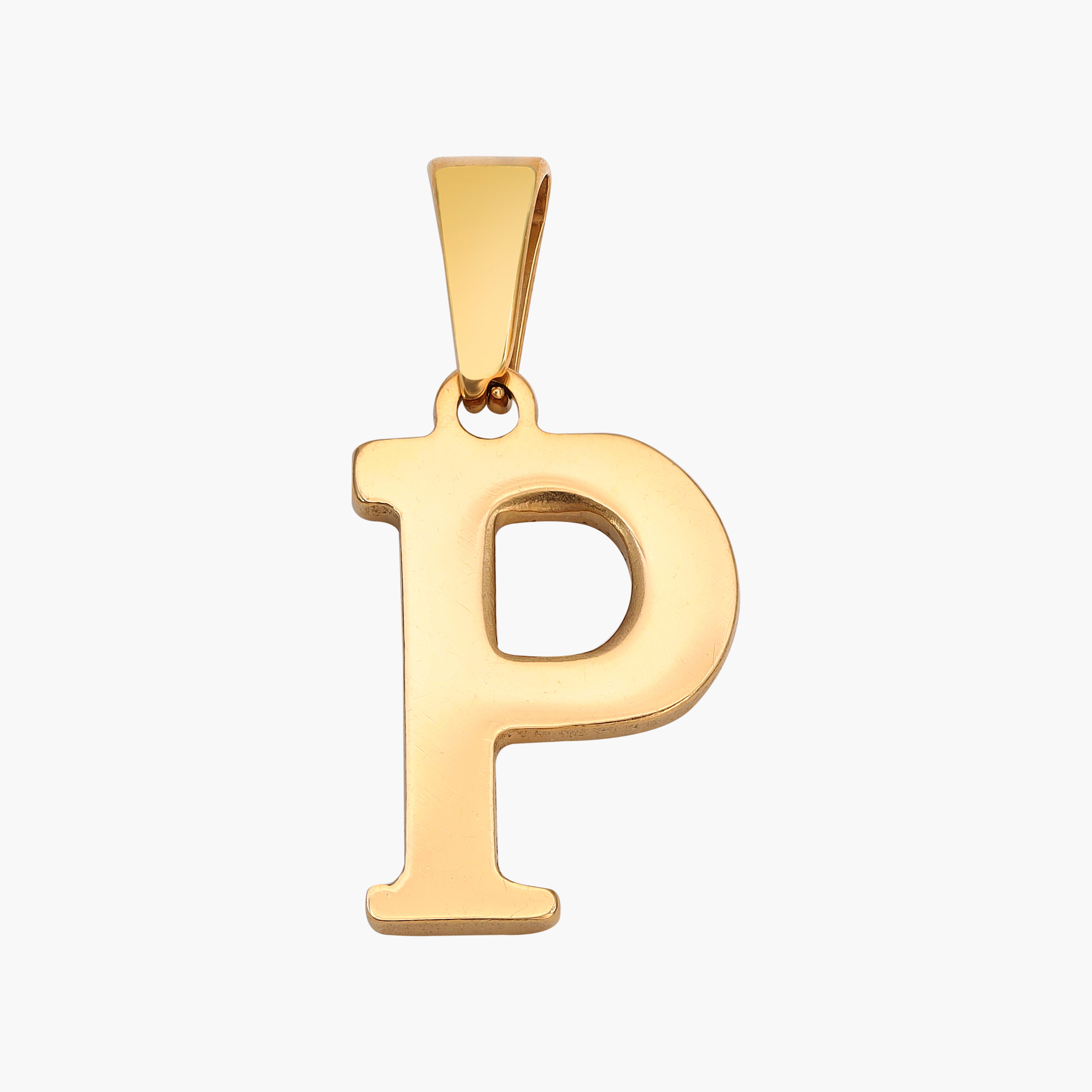 A-Z Alphabet Anhänger aus Edelstahl 18K Vergoldet
