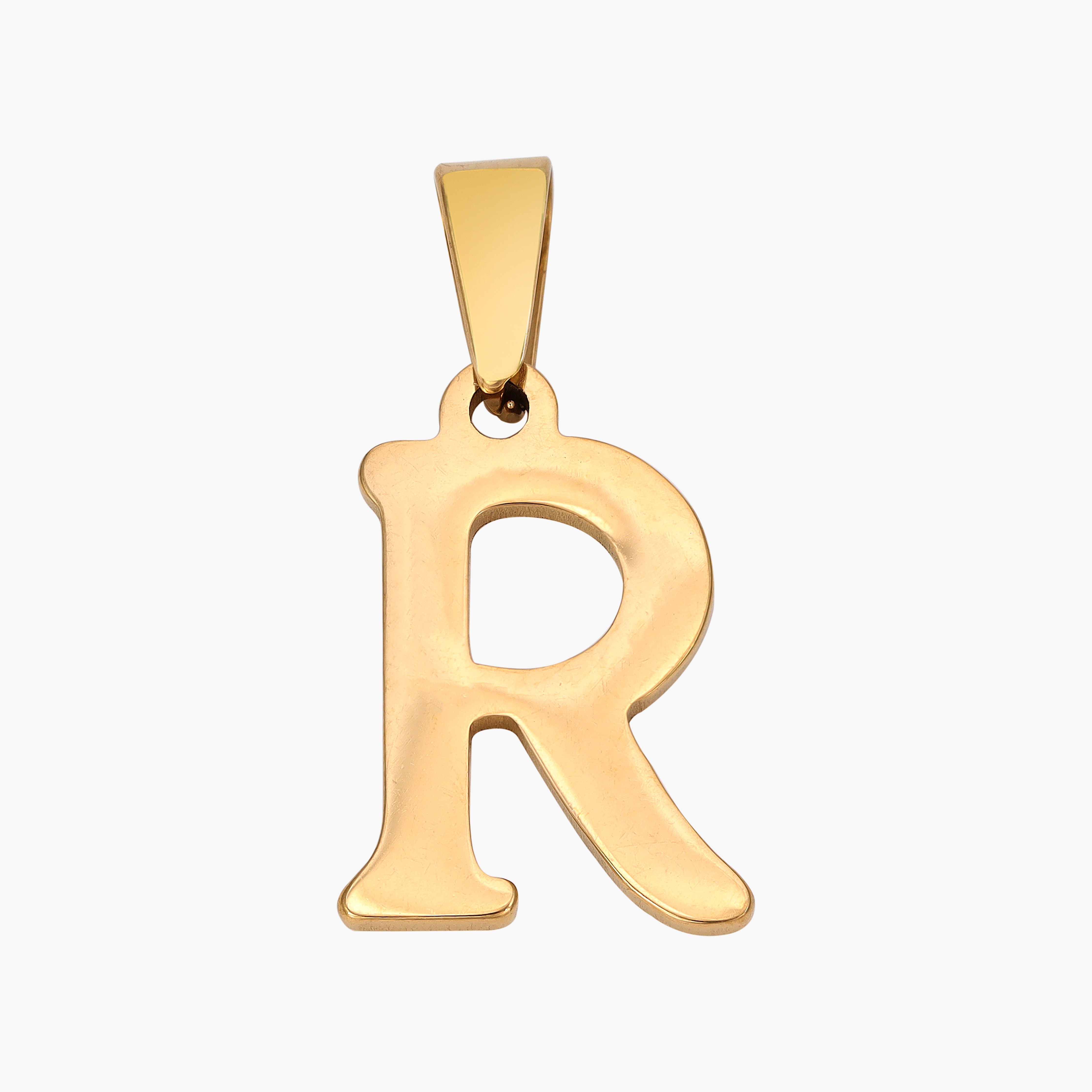A-Z Alphabet Anhänger aus Edelstahl 18K Vergoldet