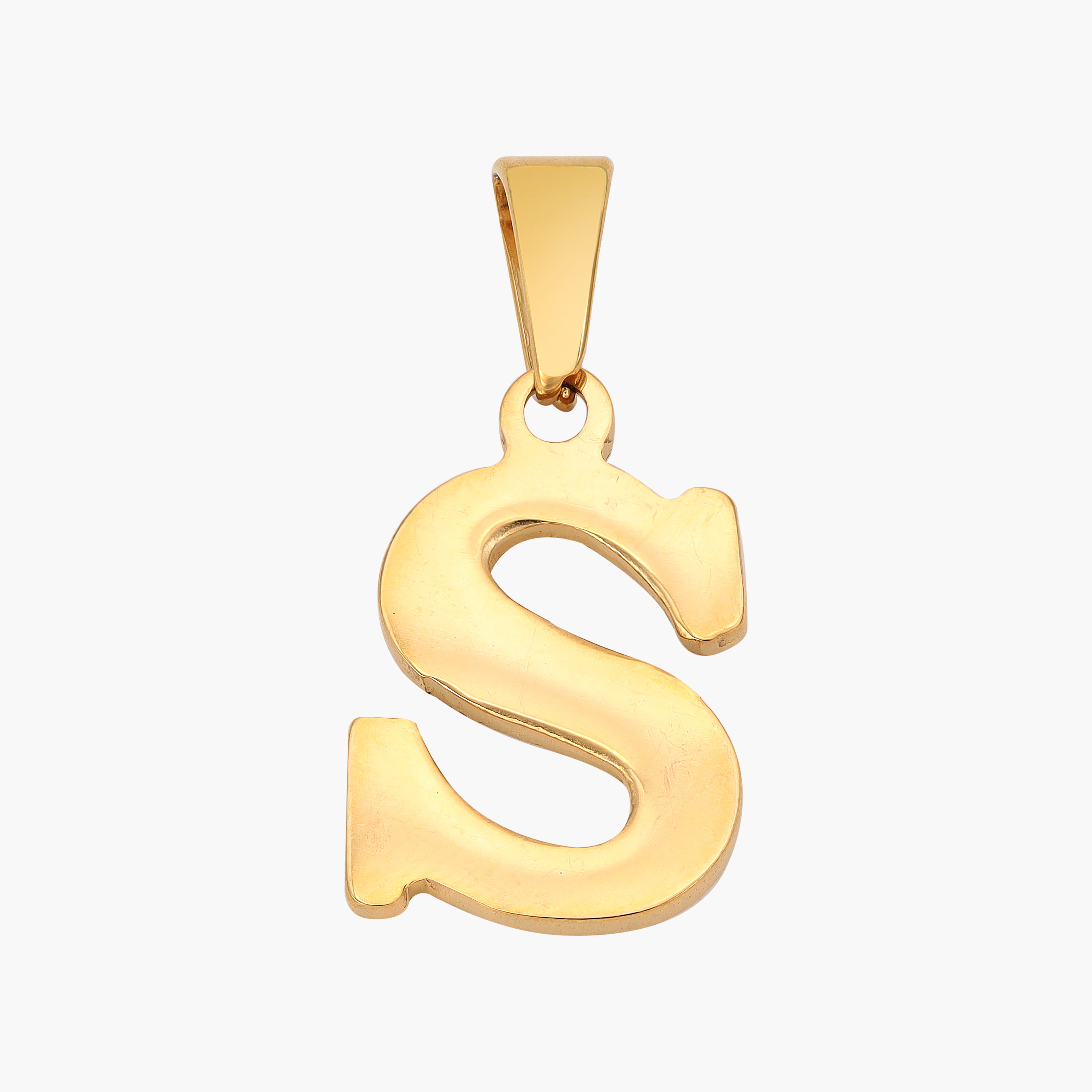 A-Z Alphabet Anhänger aus Edelstahl 18K Vergoldet