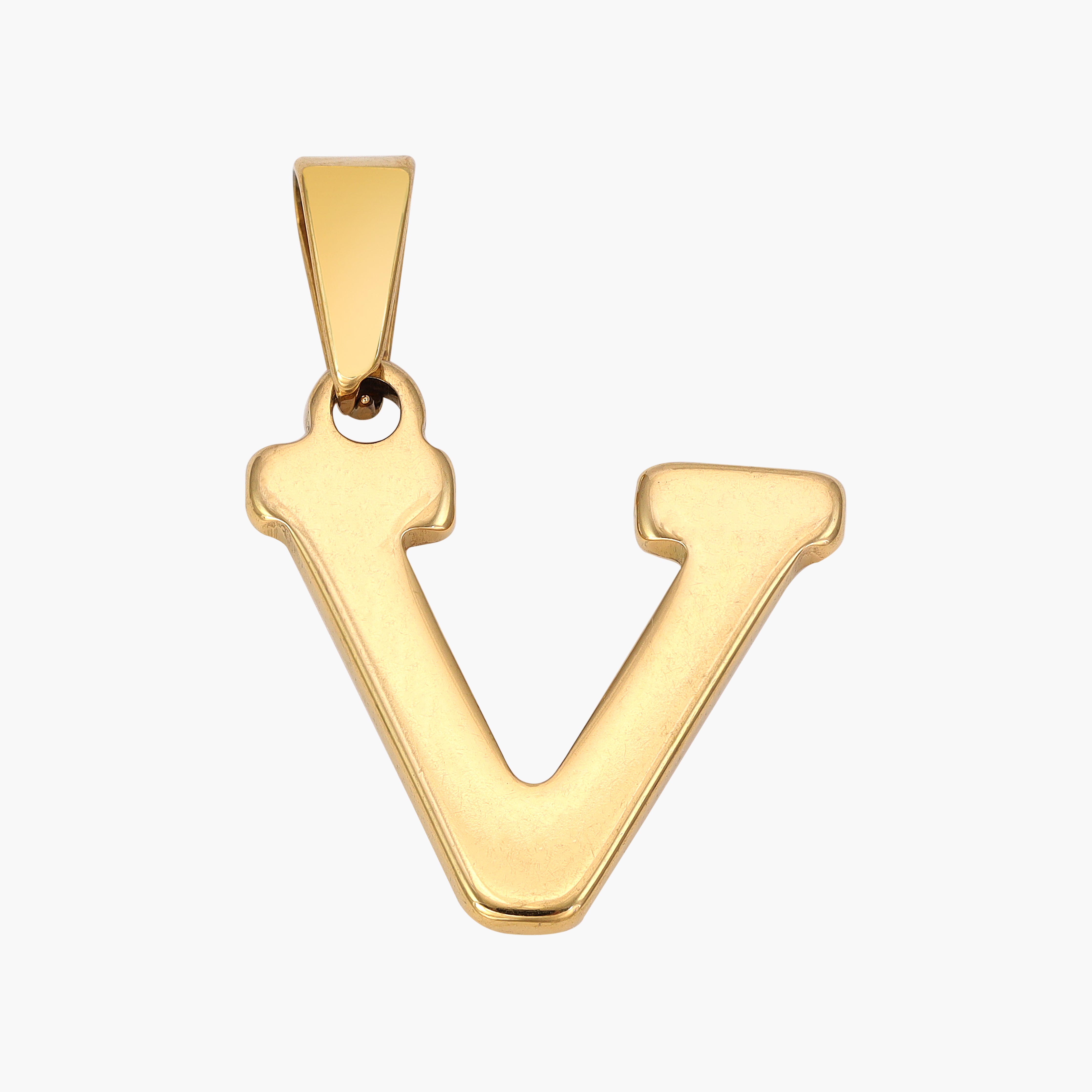A-Z Alphabet Anhänger aus Edelstahl 18K Vergoldet
