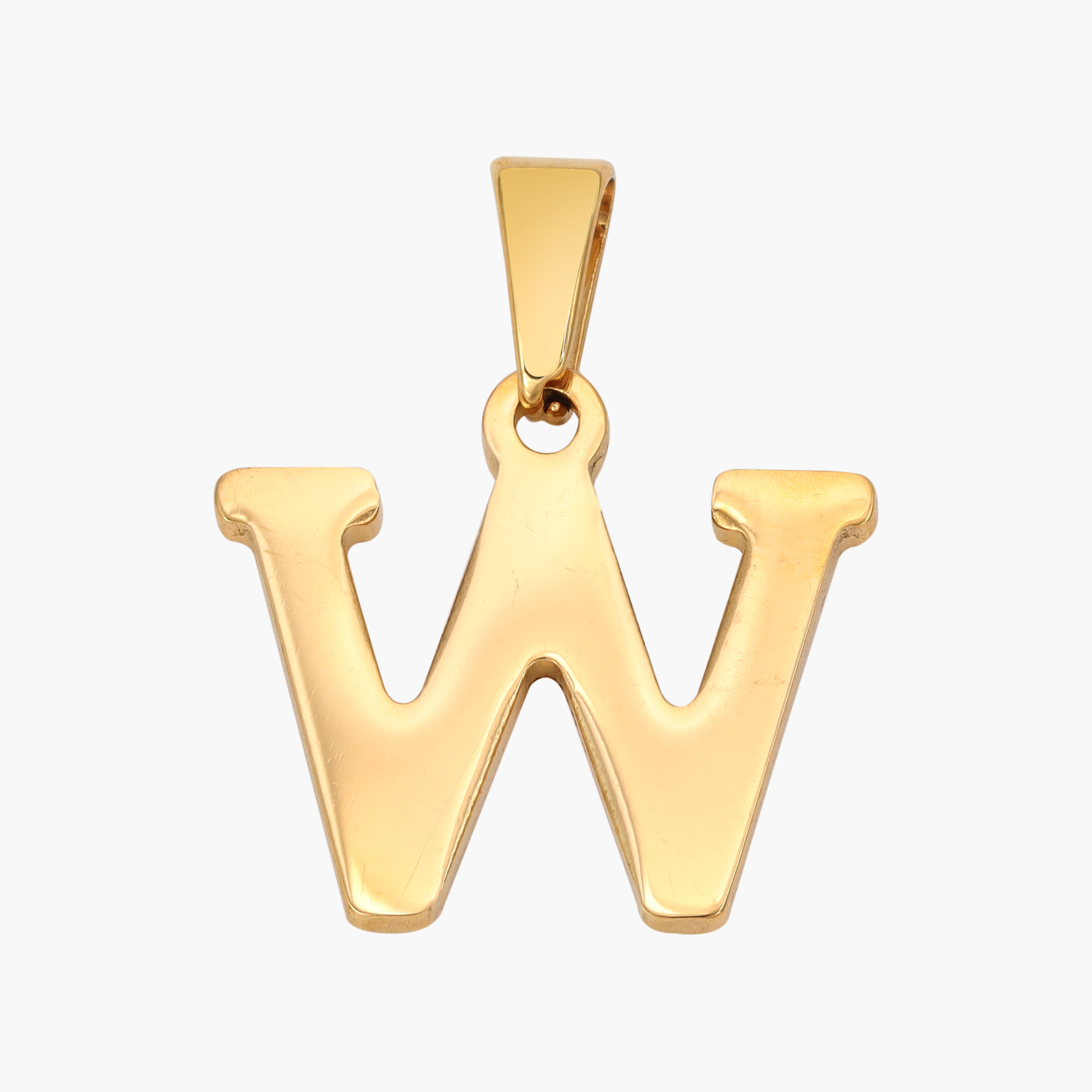 A-Z Alphabet Anhänger aus Edelstahl 18K Vergoldet