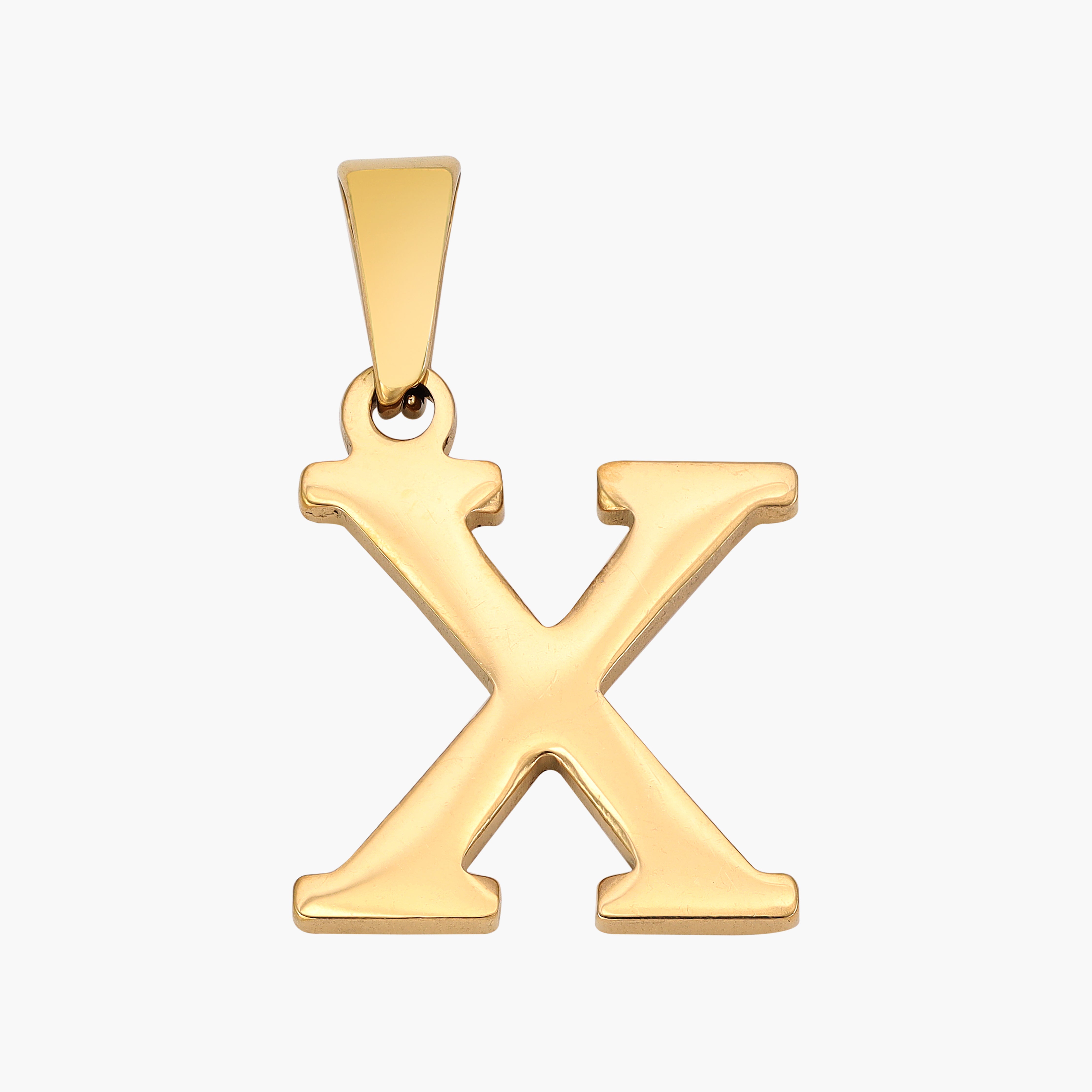 A-Z Alphabet Anhänger aus Edelstahl 18K Vergoldet