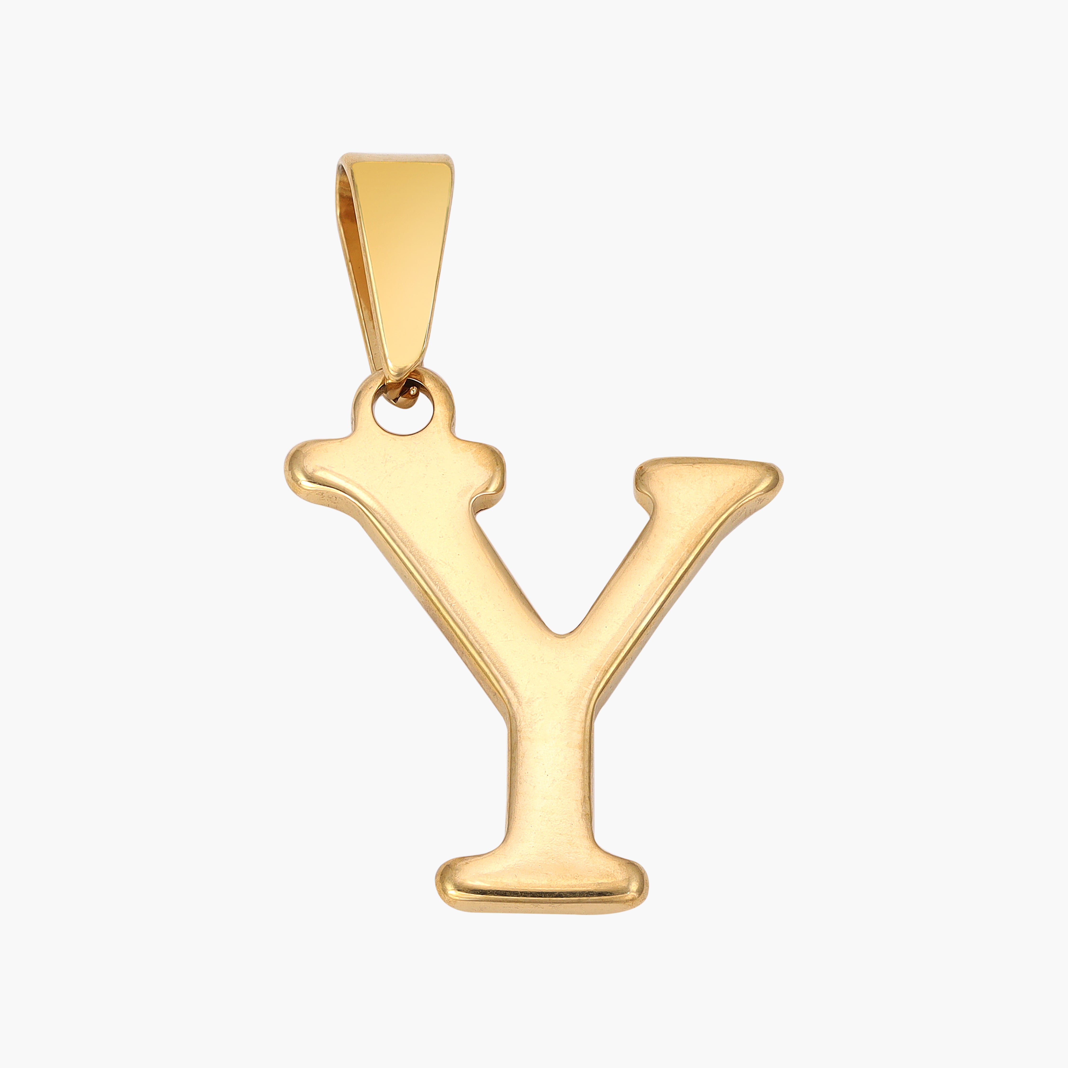 A-Z Alphabet Anhänger aus Edelstahl 18K Vergoldet