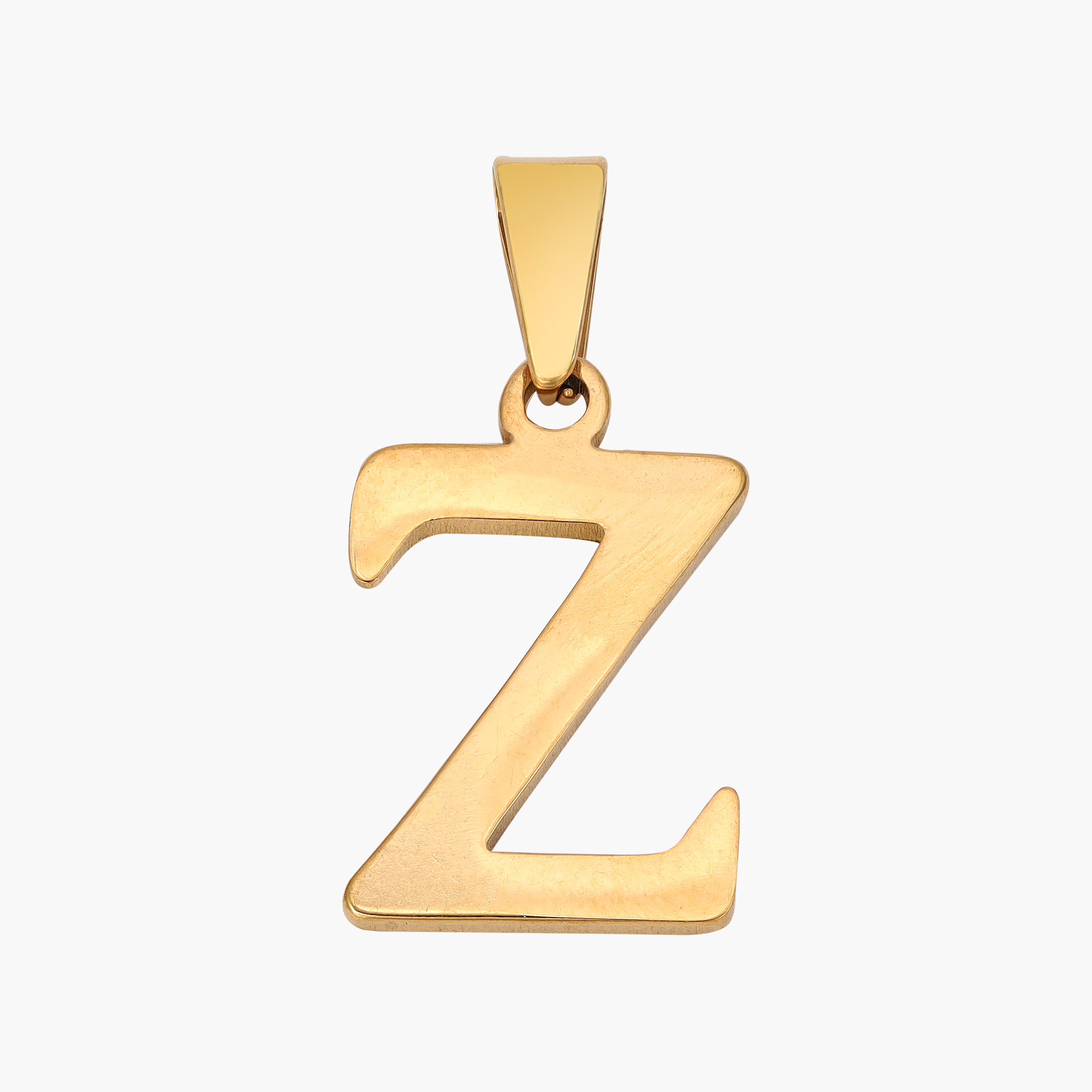A-Z Alphabet Anhänger aus Edelstahl 18K Vergoldet