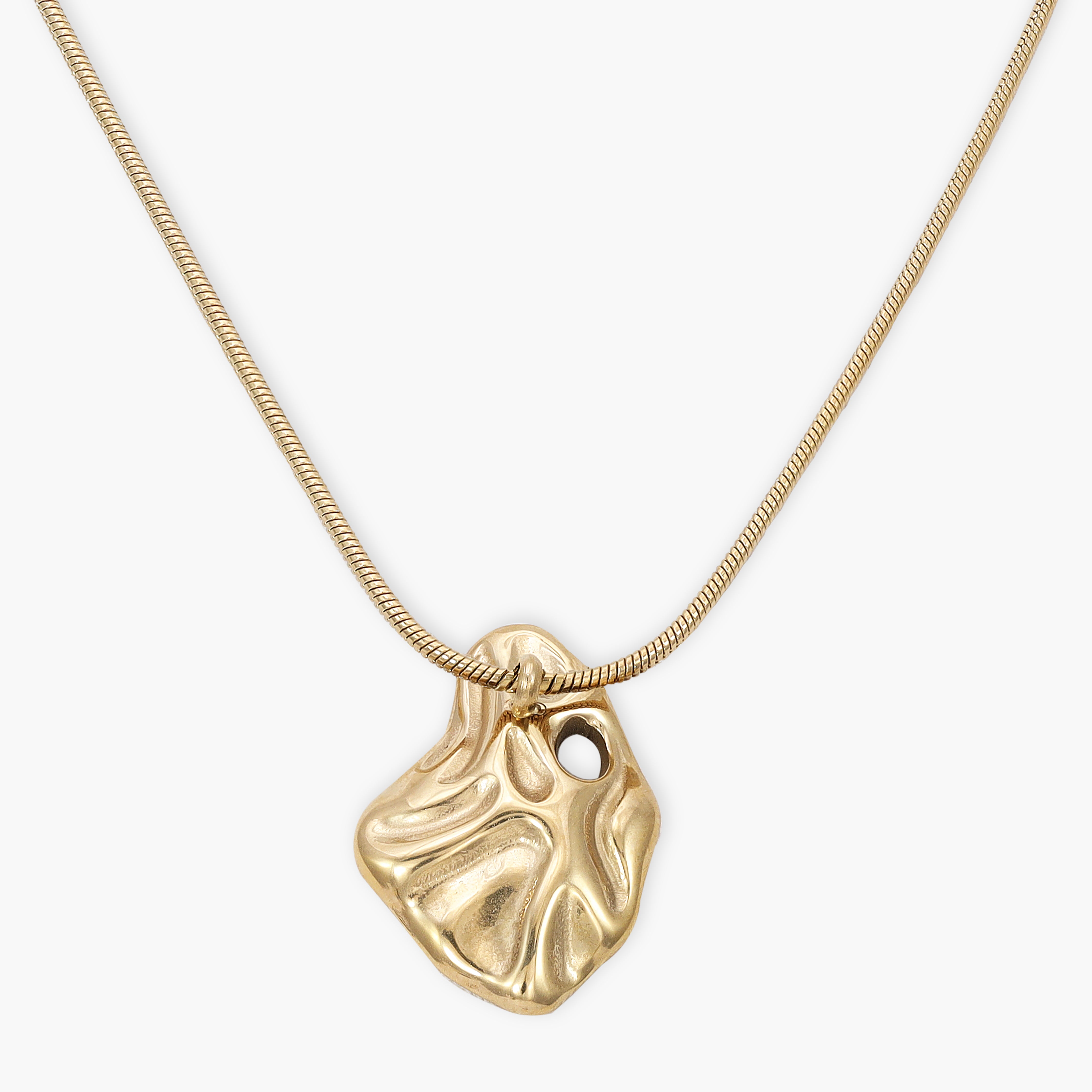 Damen snake chain mit Anhänger 1mm aus Edelstahl 18K Vergoldet - Taipan Schmuck