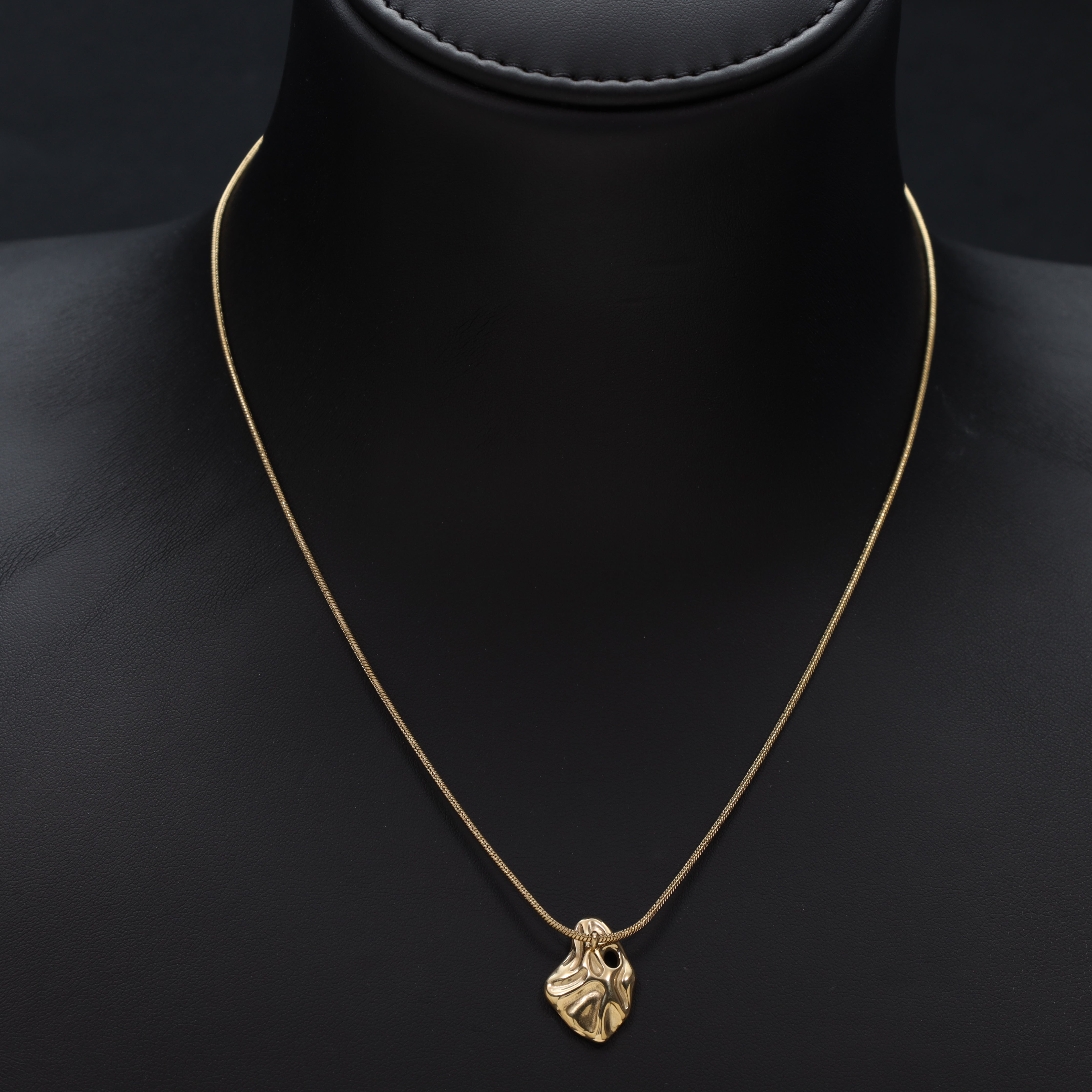 Damen snake chain mit Anhänger 1mm aus Edelstahl 18K Vergoldet - Taipan Schmuck