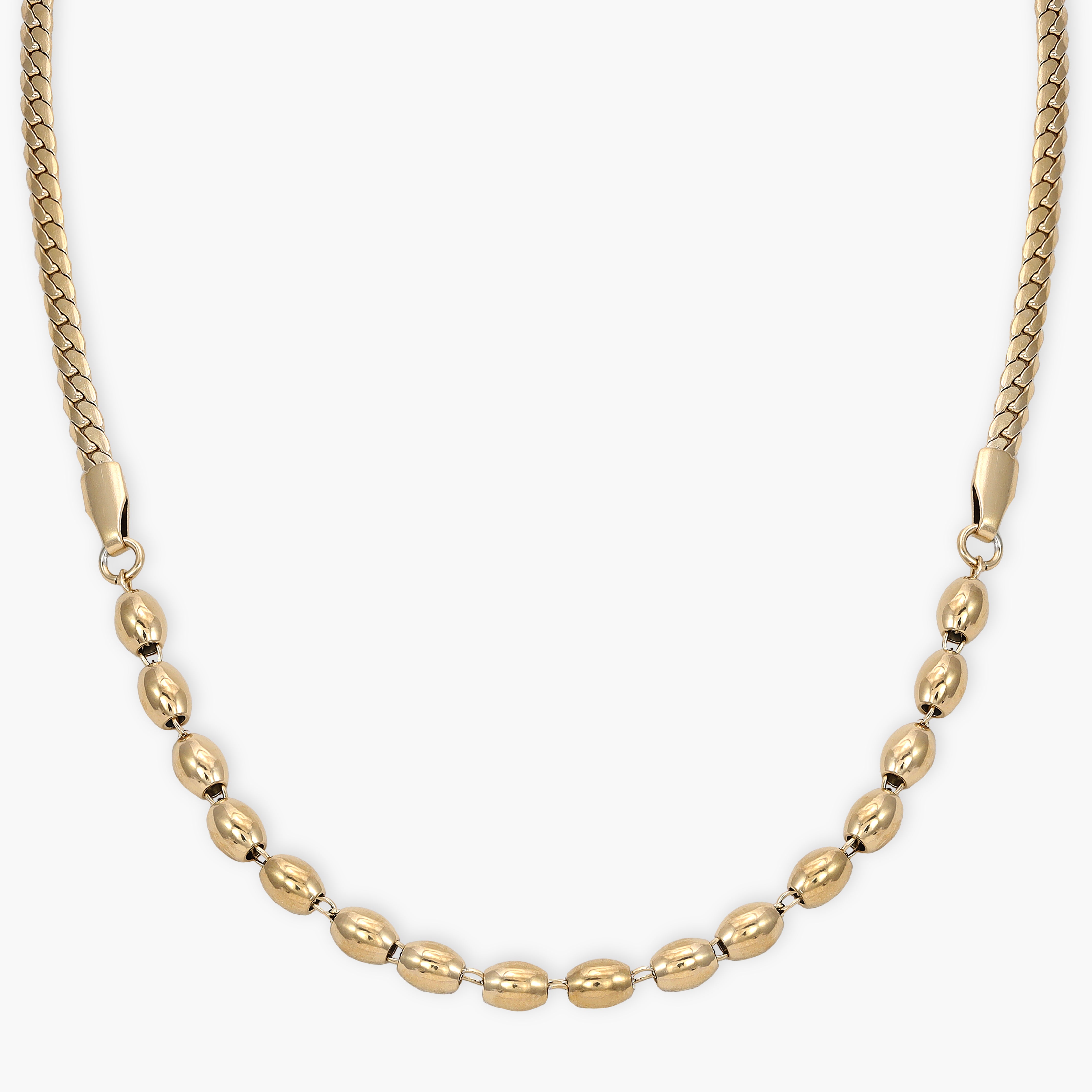 Damen Flache Panzerkette 3mm aus Edelstahl 18K Vergoldet - Taipan Schmuck