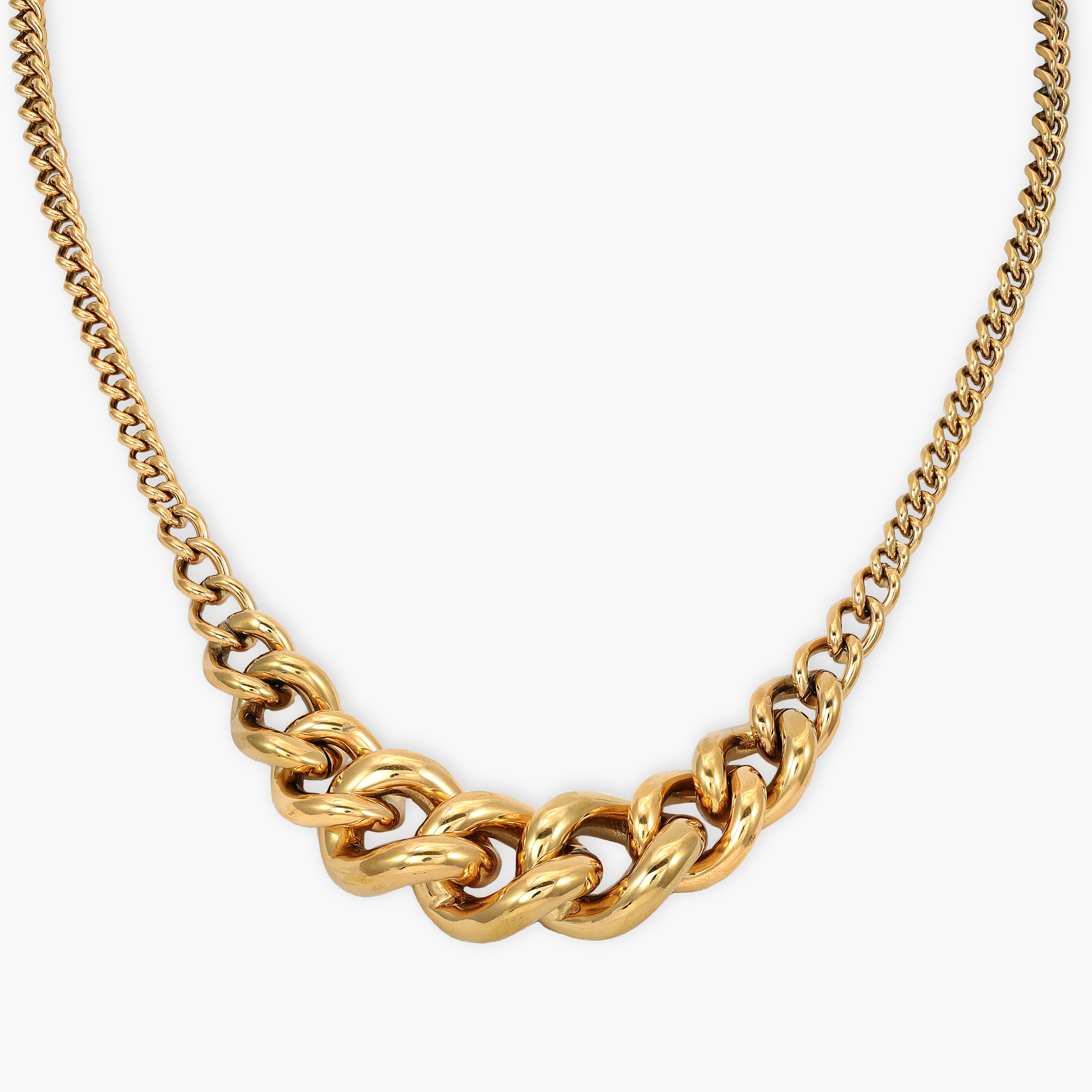 Damen Panzerkette 3mm aus Edelstahl 18K Vergoldet - Taipan Schmuck