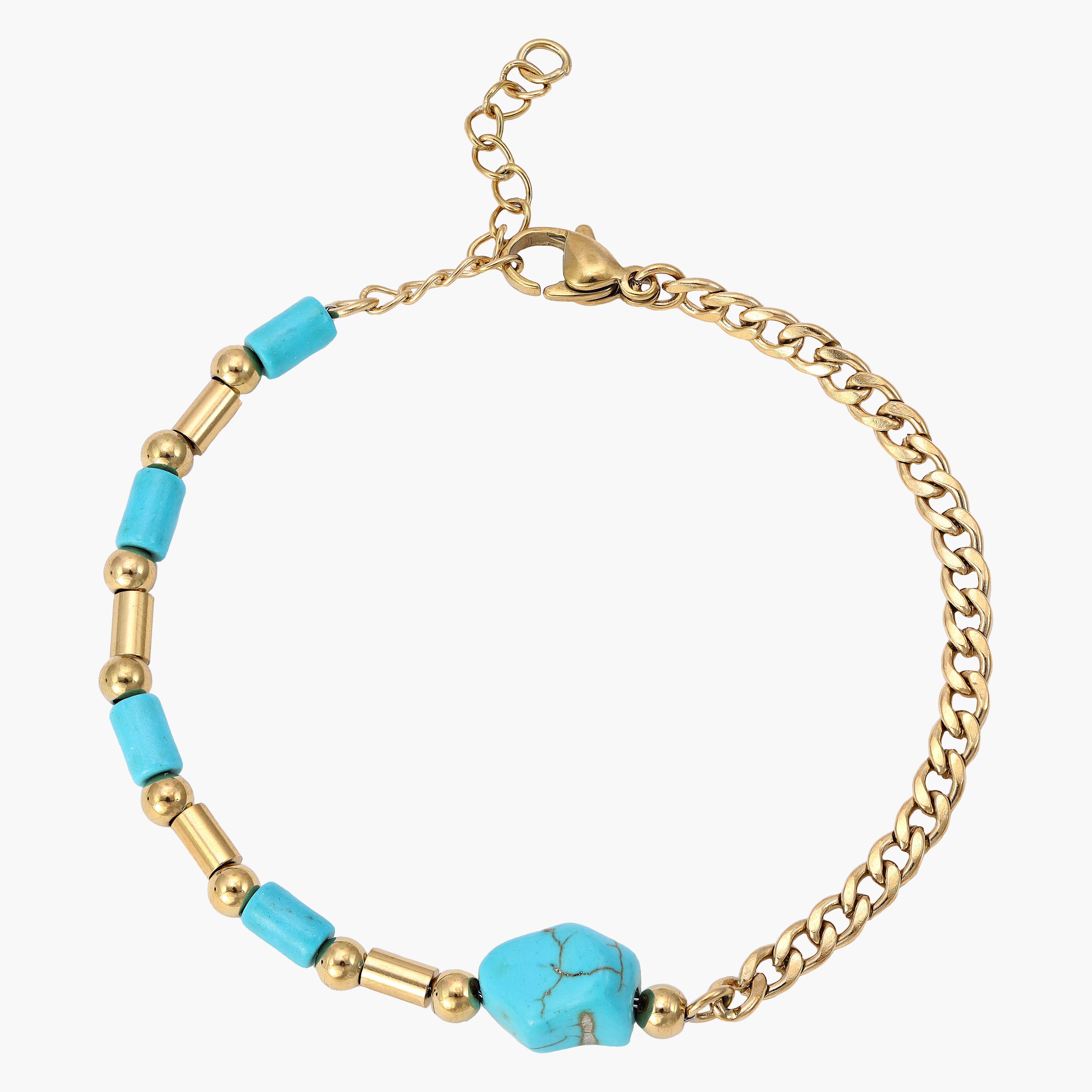 Damen Panzerkette Armband aus Edelstahl 18K Vergoldet - Taipan Schmuck