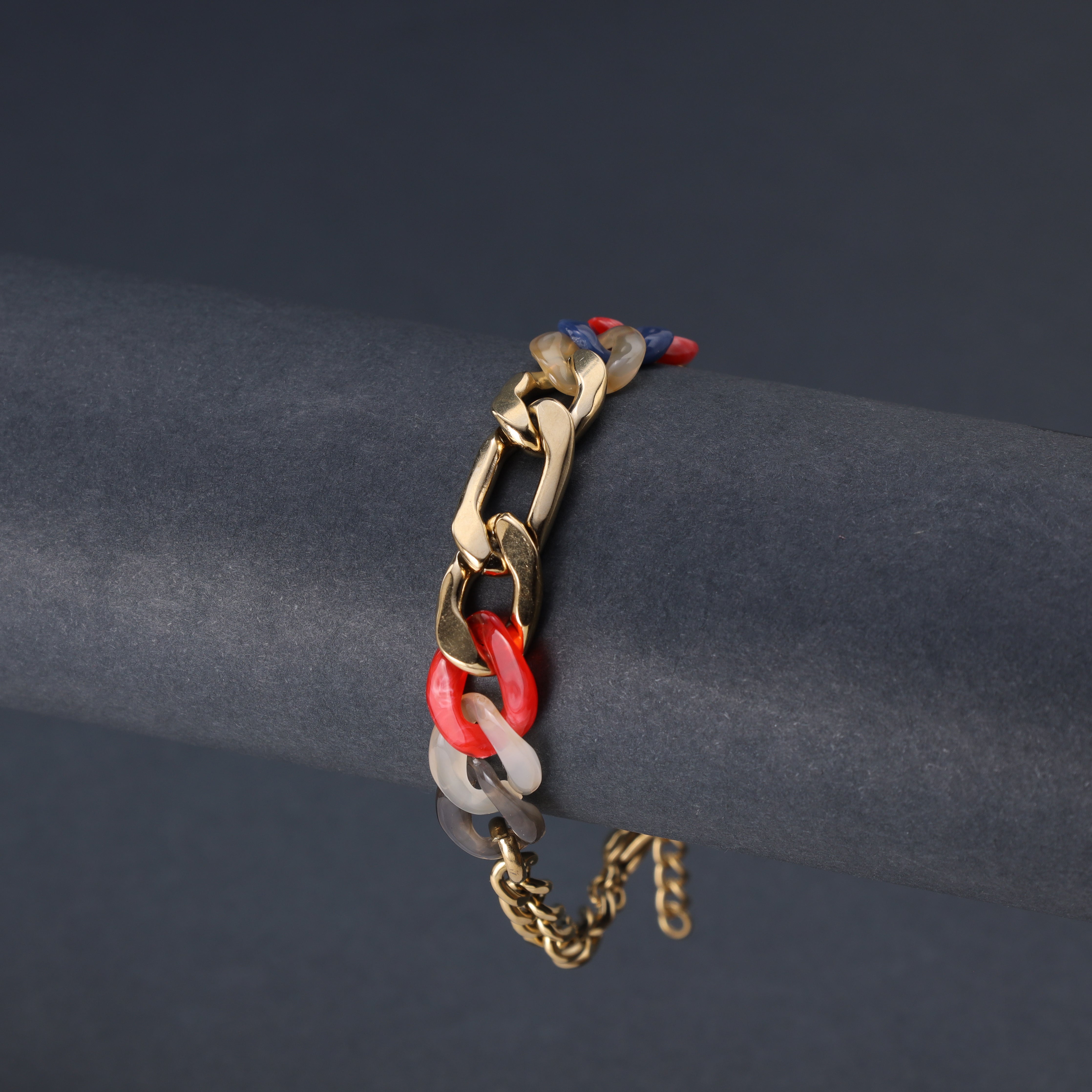 Damen Panzerkette Armband aus Edelstahl 18K Vergoldet - Taipan Schmuck