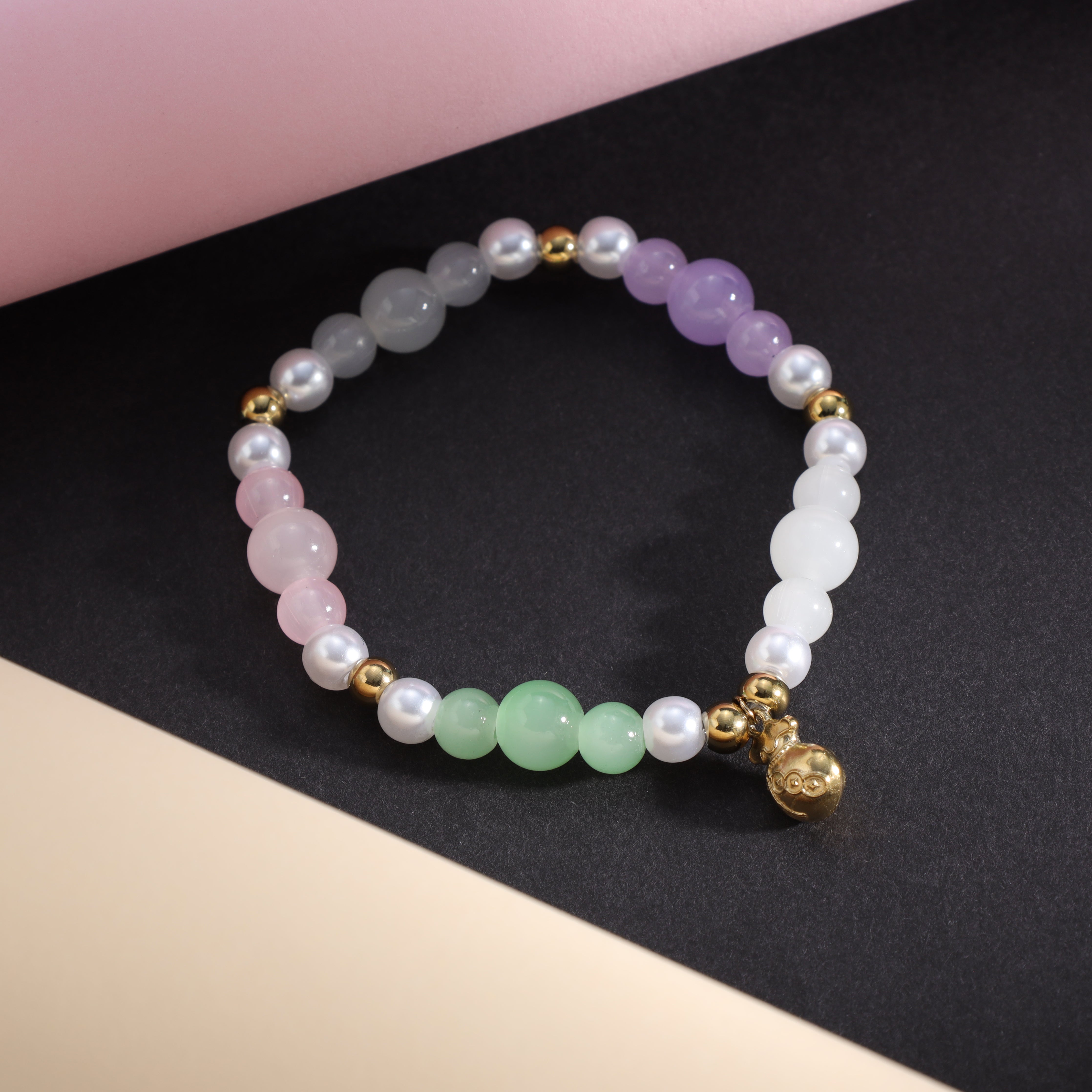 Damen Beads Armband mit Edelstahl 18K Vergoldet - Taipan Schmuck
