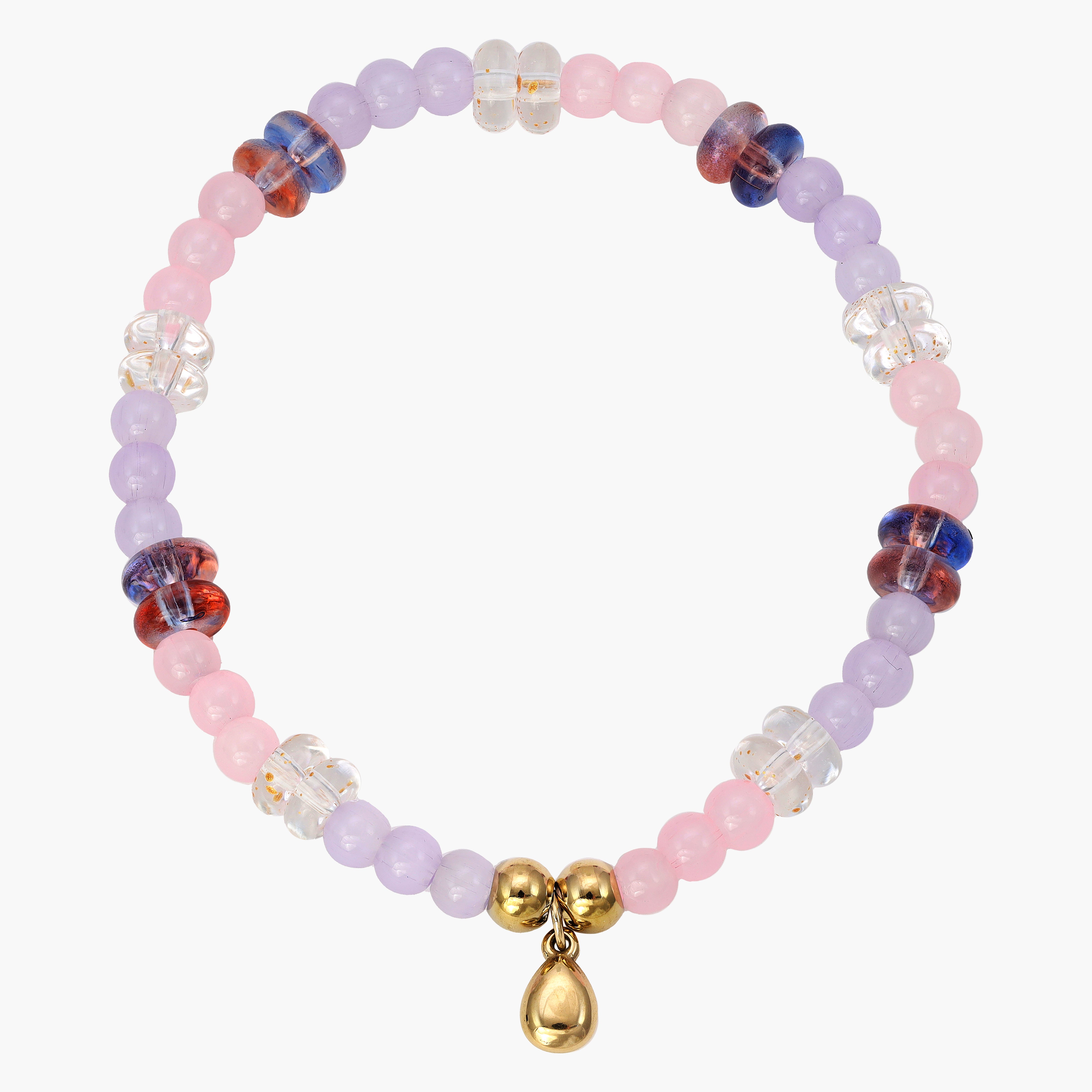 Damen Beads Armband mit Edelstahl Anhänger 18K Vergoldet - Taipan Schmuck