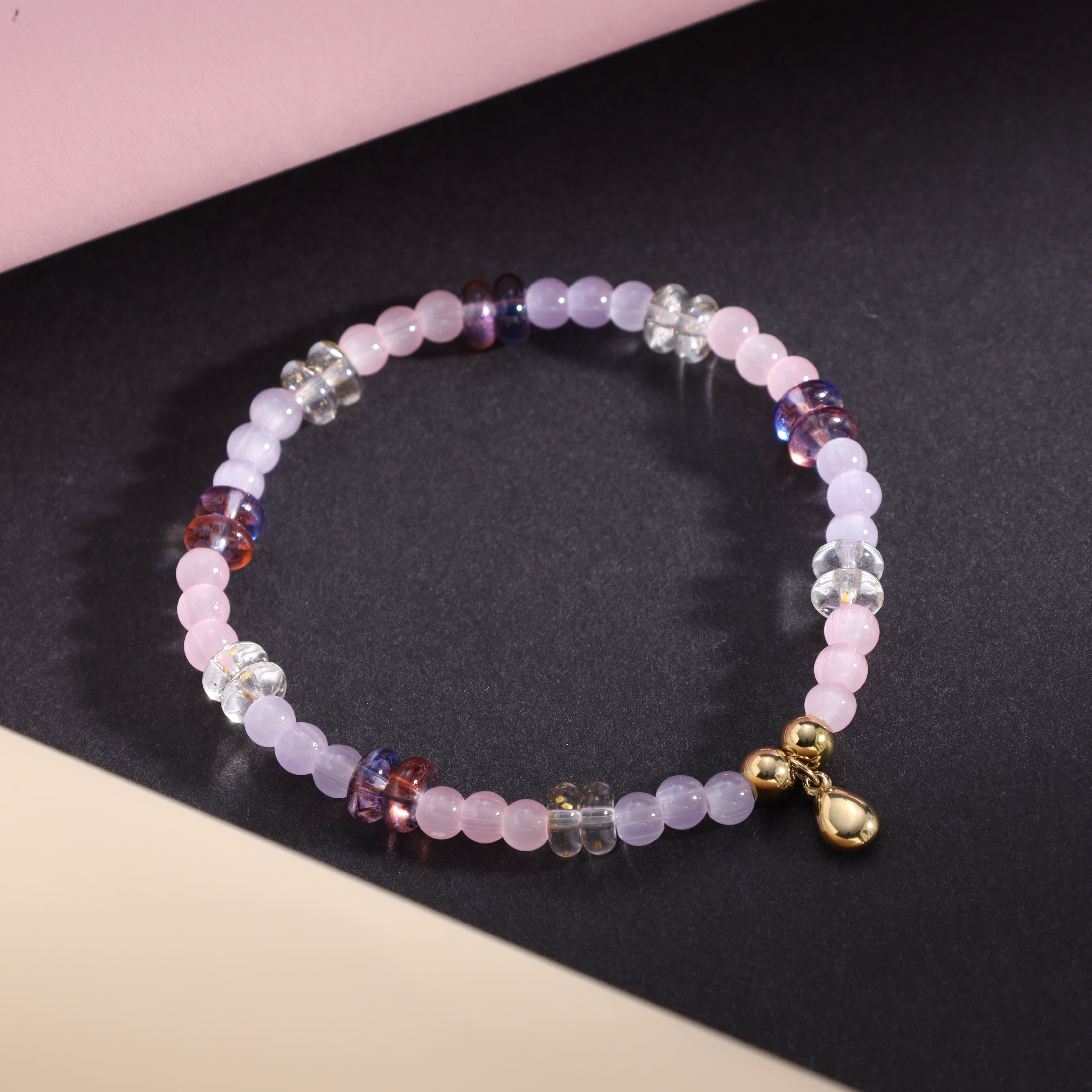 Damen Beads Armband mit Edelstahl Anhänger 18K Vergoldet - Taipan Schmuck