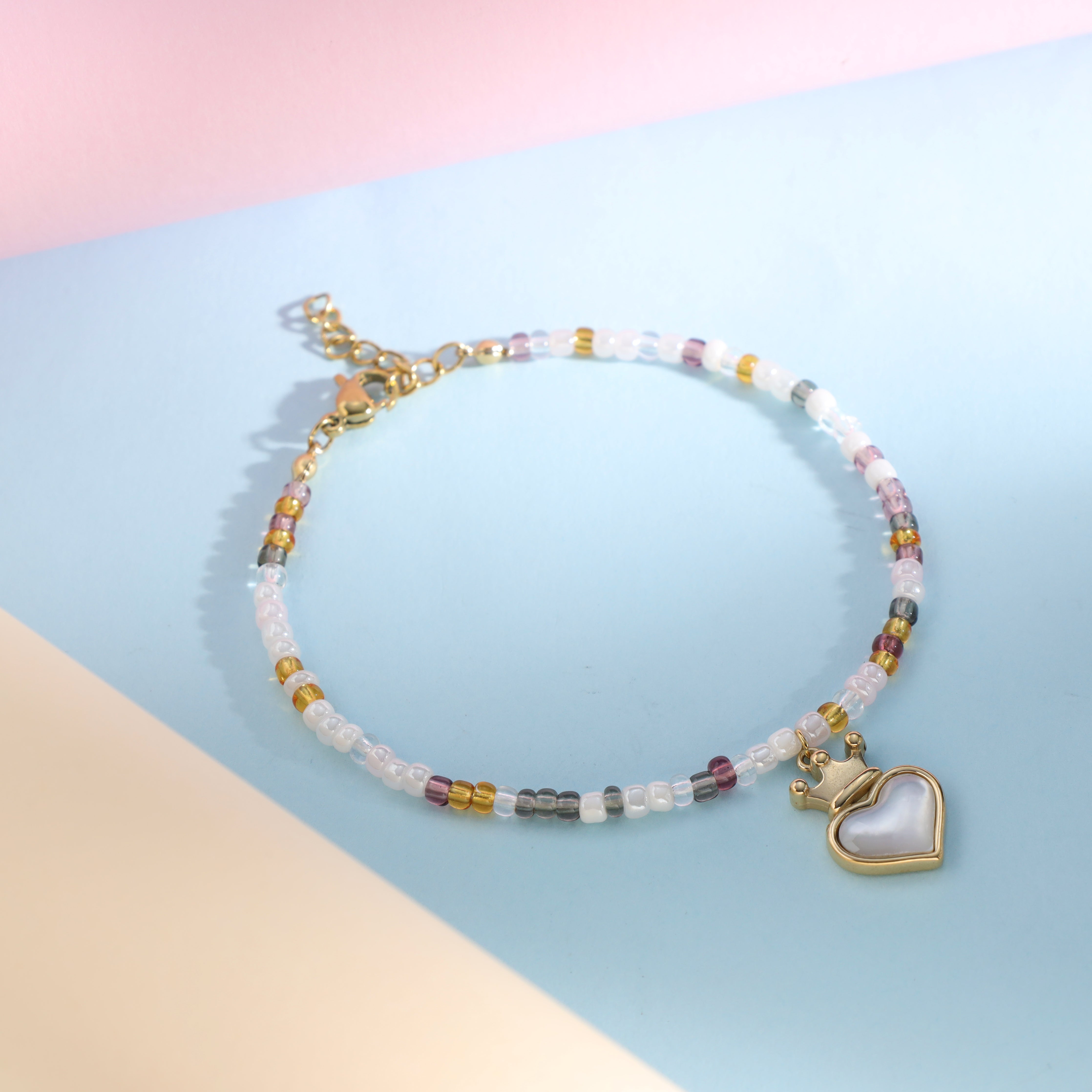 Damen Beads Armband aus Edelstahl 18K Vergoldet - Taipan Schmuck