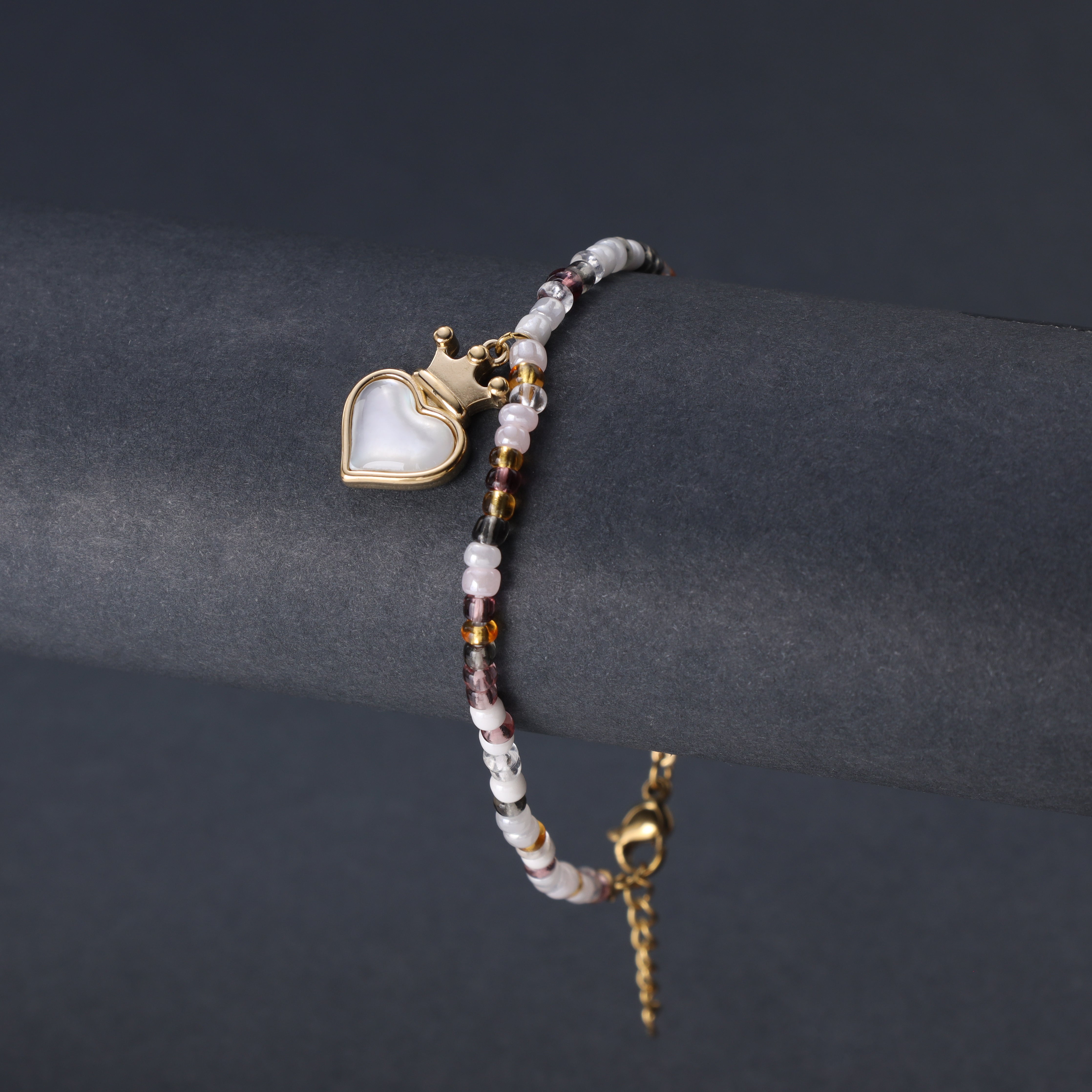 Damen Beads Armband aus Edelstahl 18K Vergoldet - Taipan Schmuck