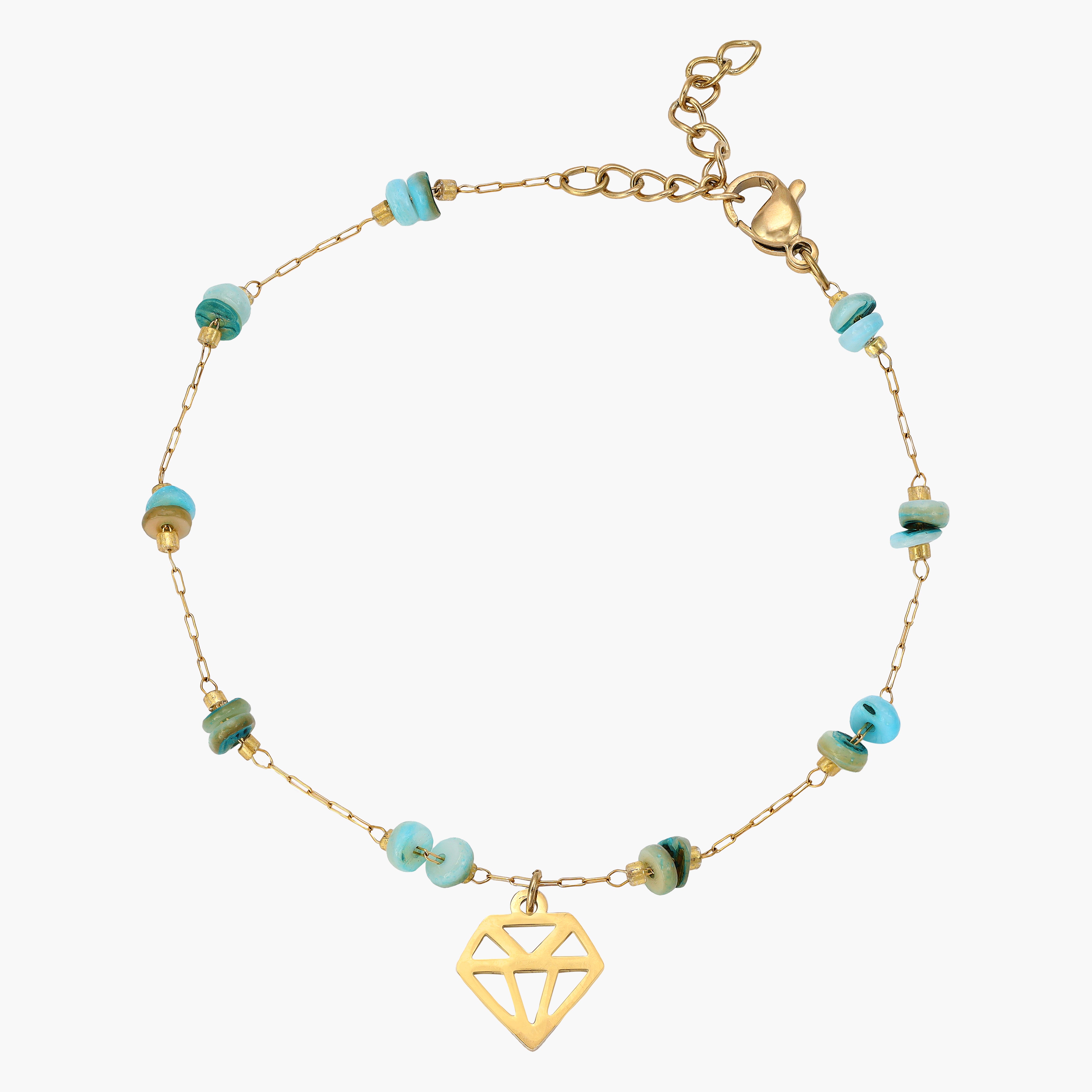 Damen Ankerkette Armband aus Edelstahl 18K Vergoldet - Taipan Schmuck