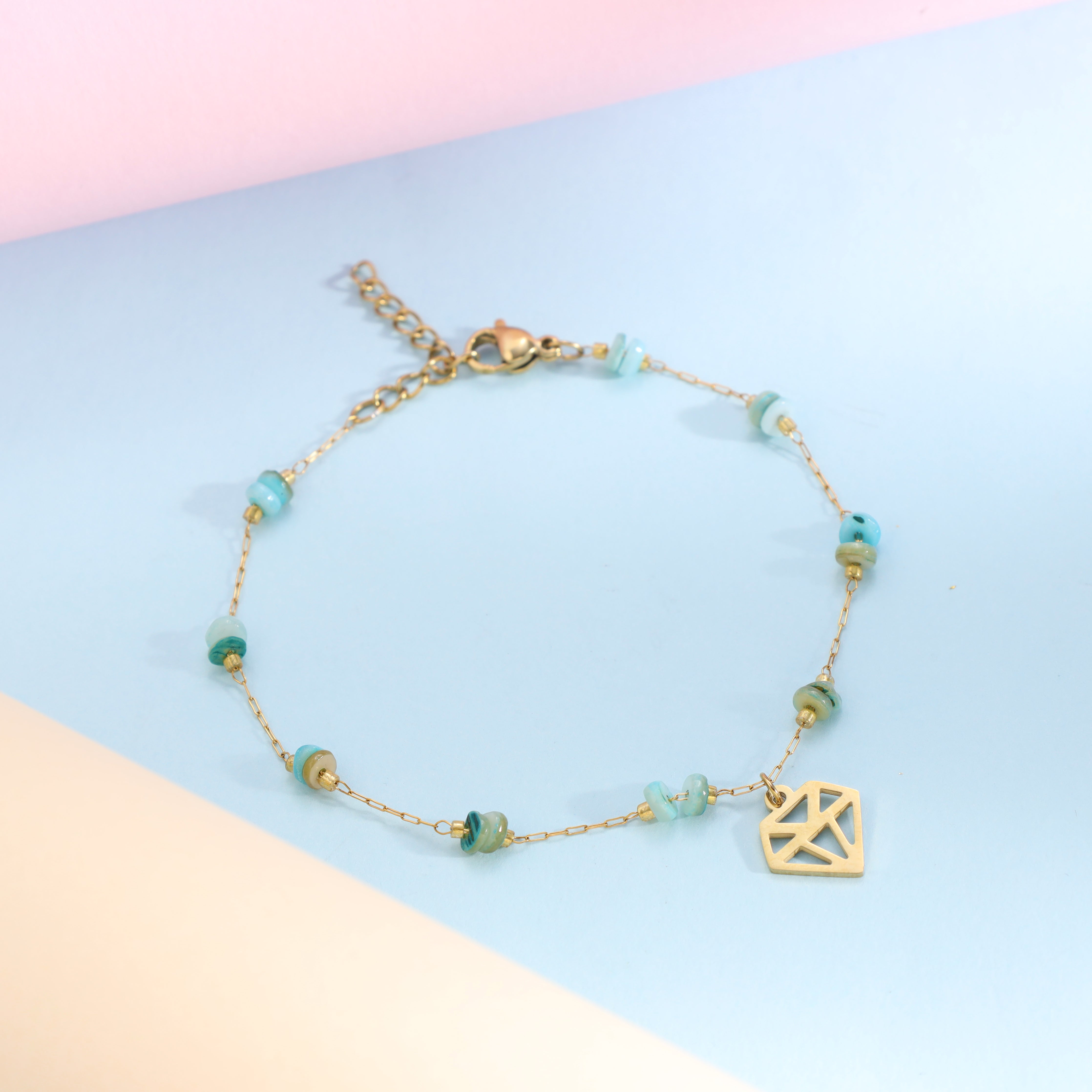 Damen Ankerkette Armband aus Edelstahl 18K Vergoldet - Taipan Schmuck