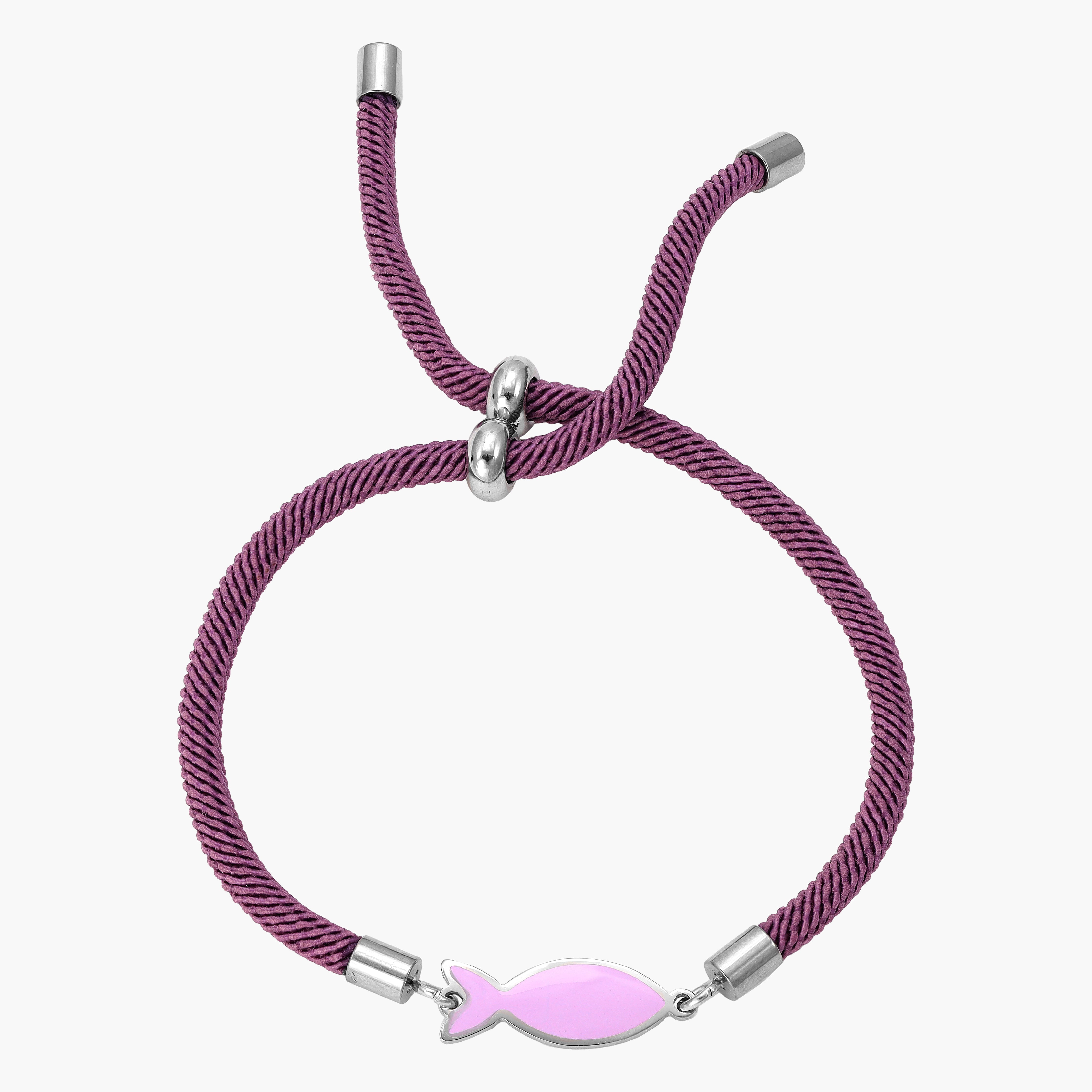 Armband aus Nylon / Edelstahl mit Fisch Motiv - Taipan Schmuck