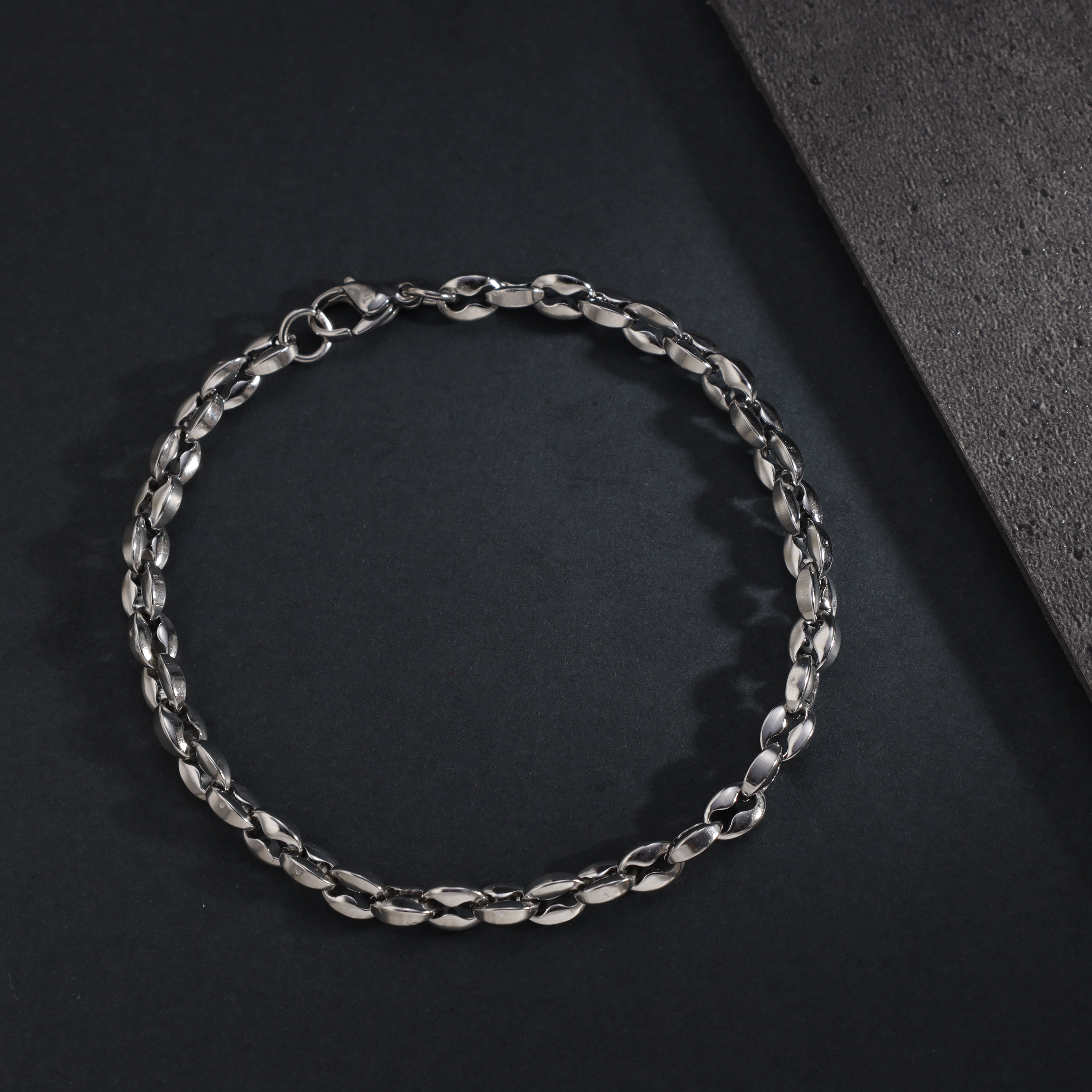5mm Bohnenkette Armband aus Edelstahl - Taipan Schmuck