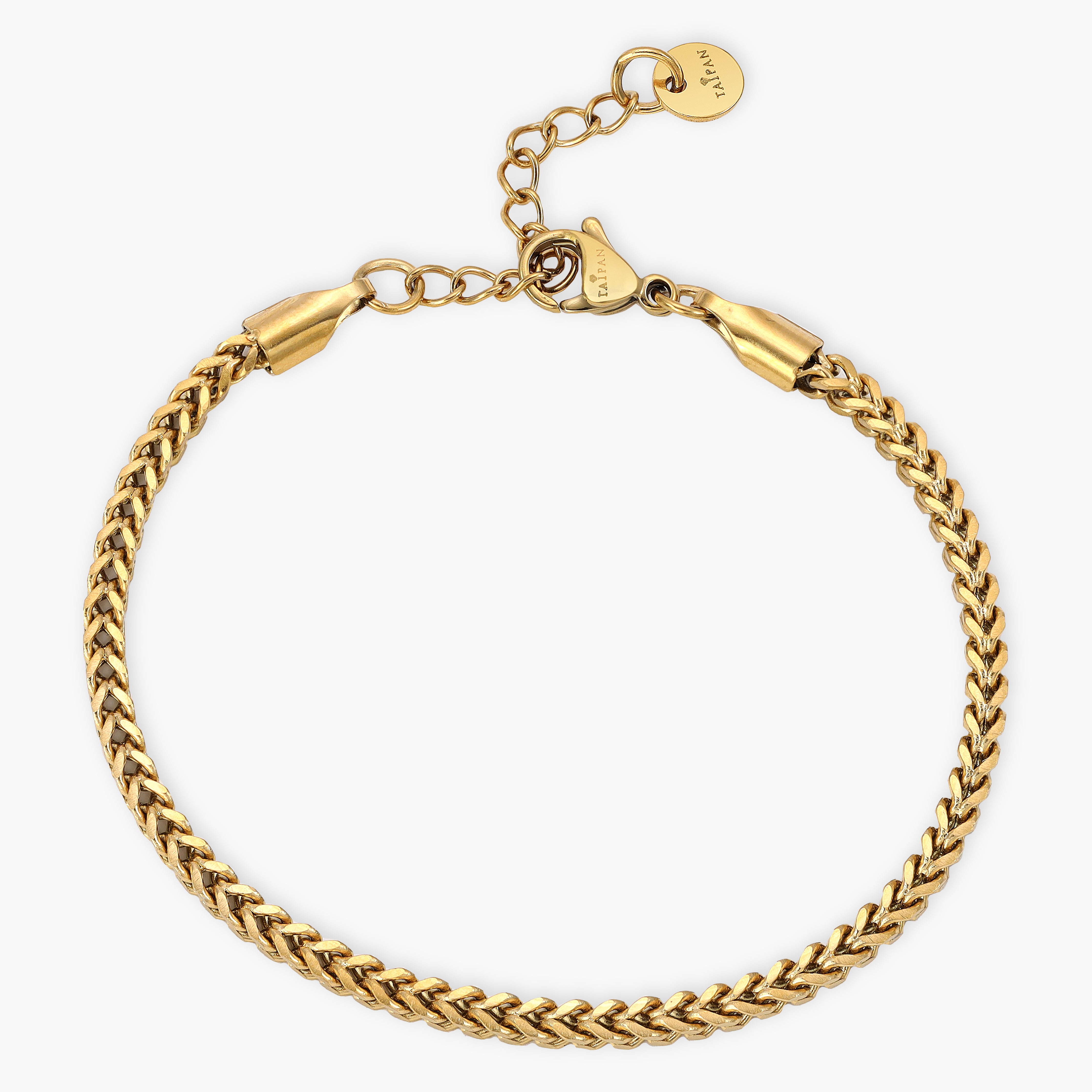 2mm Franco Kette Armband aus Edelstahl 18K vergoldet