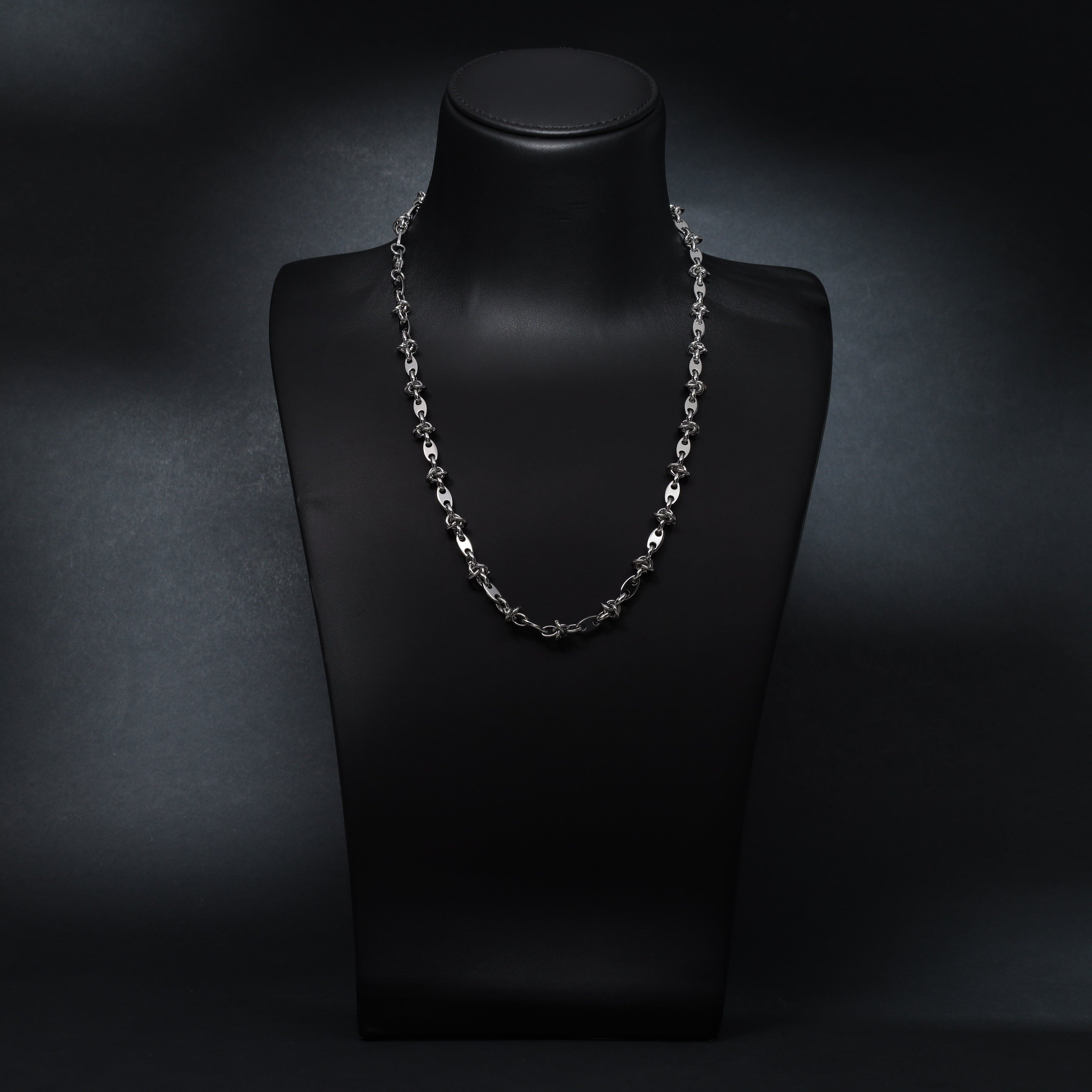 5mm Plattenkette Chain 60cm lang aus Edelstahl - Taipan Schmuck