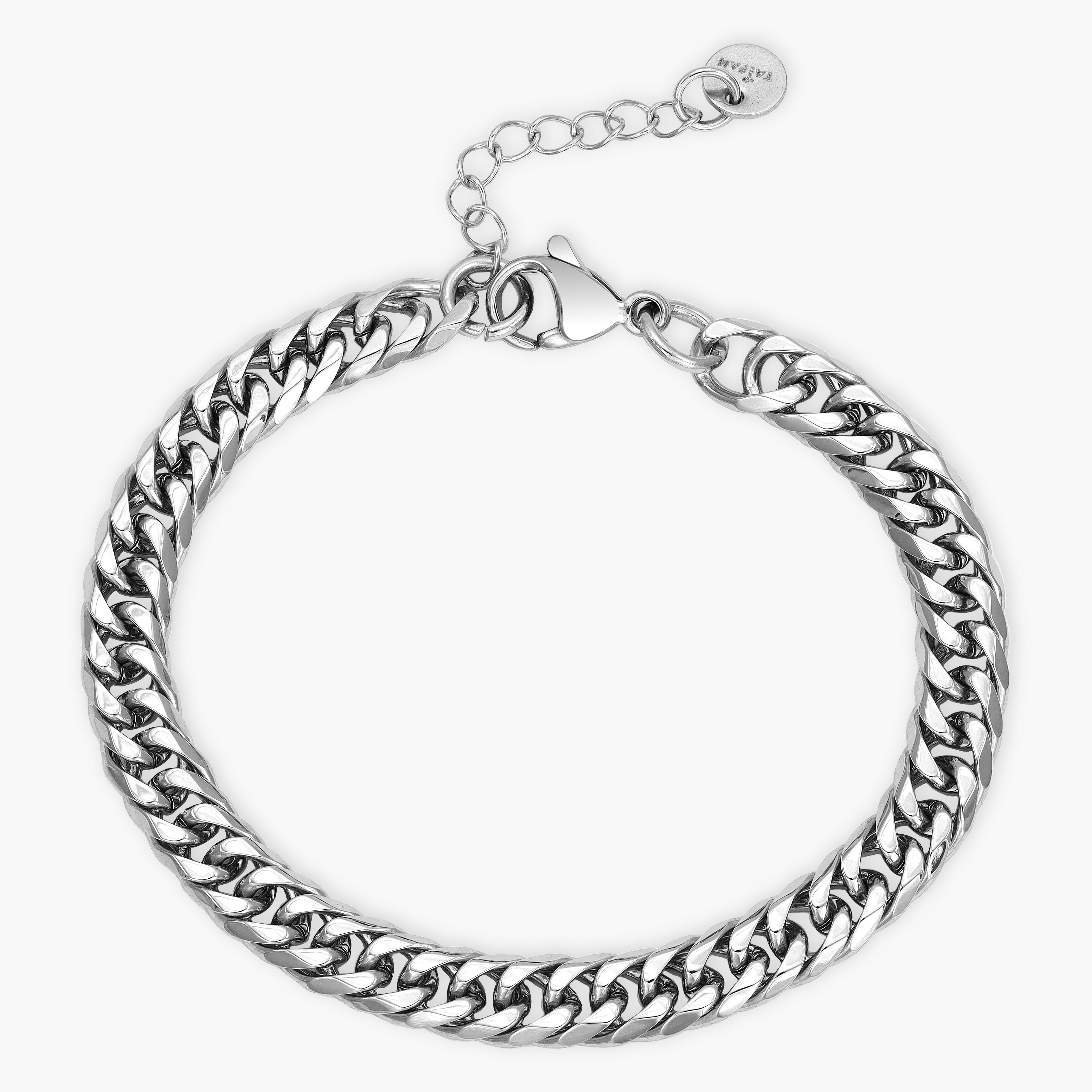 6mm Doppel Panzerkette Armband aus Edelstahl