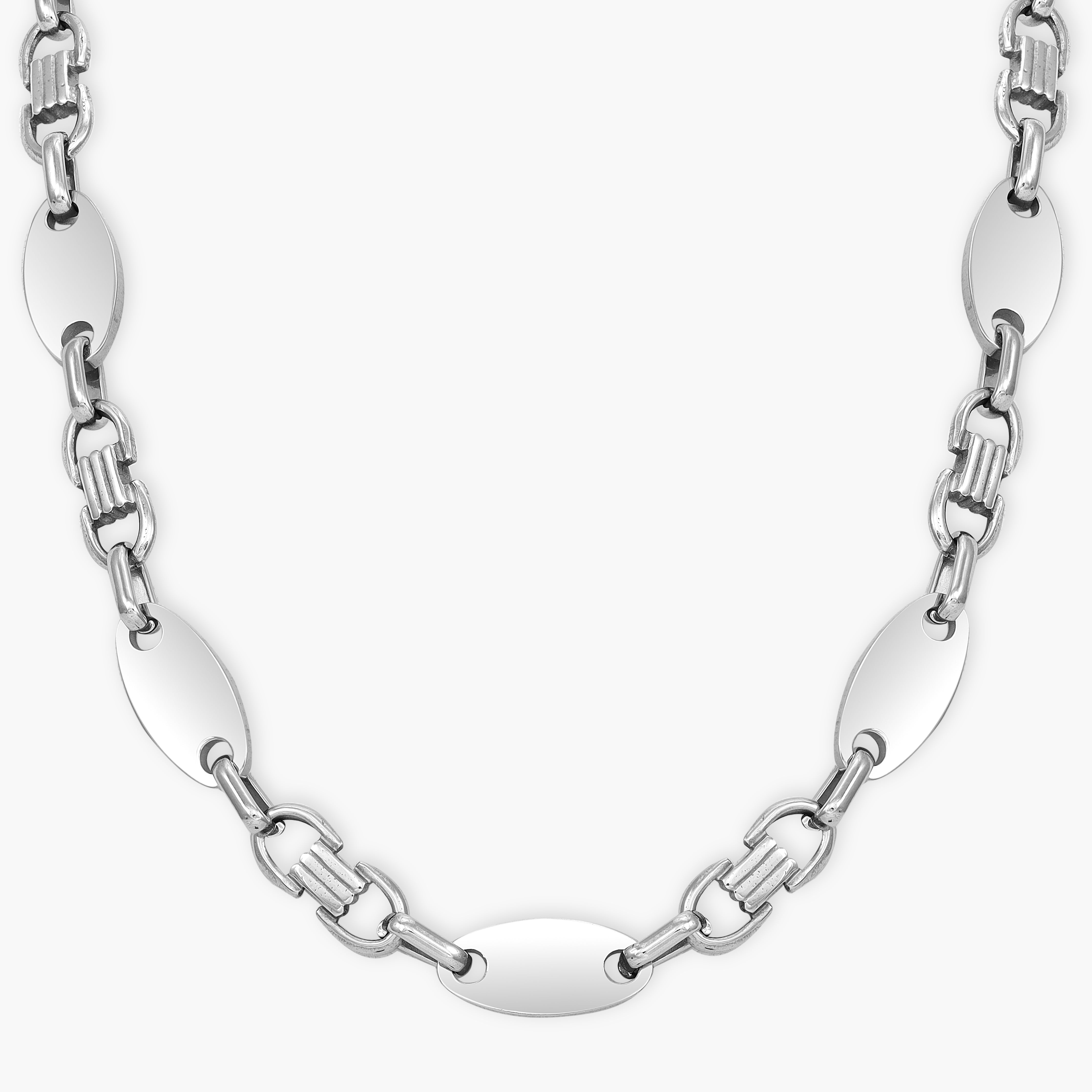 Set Plattenkette 8mm breit aus Edelstahl - Taipan Schmuck