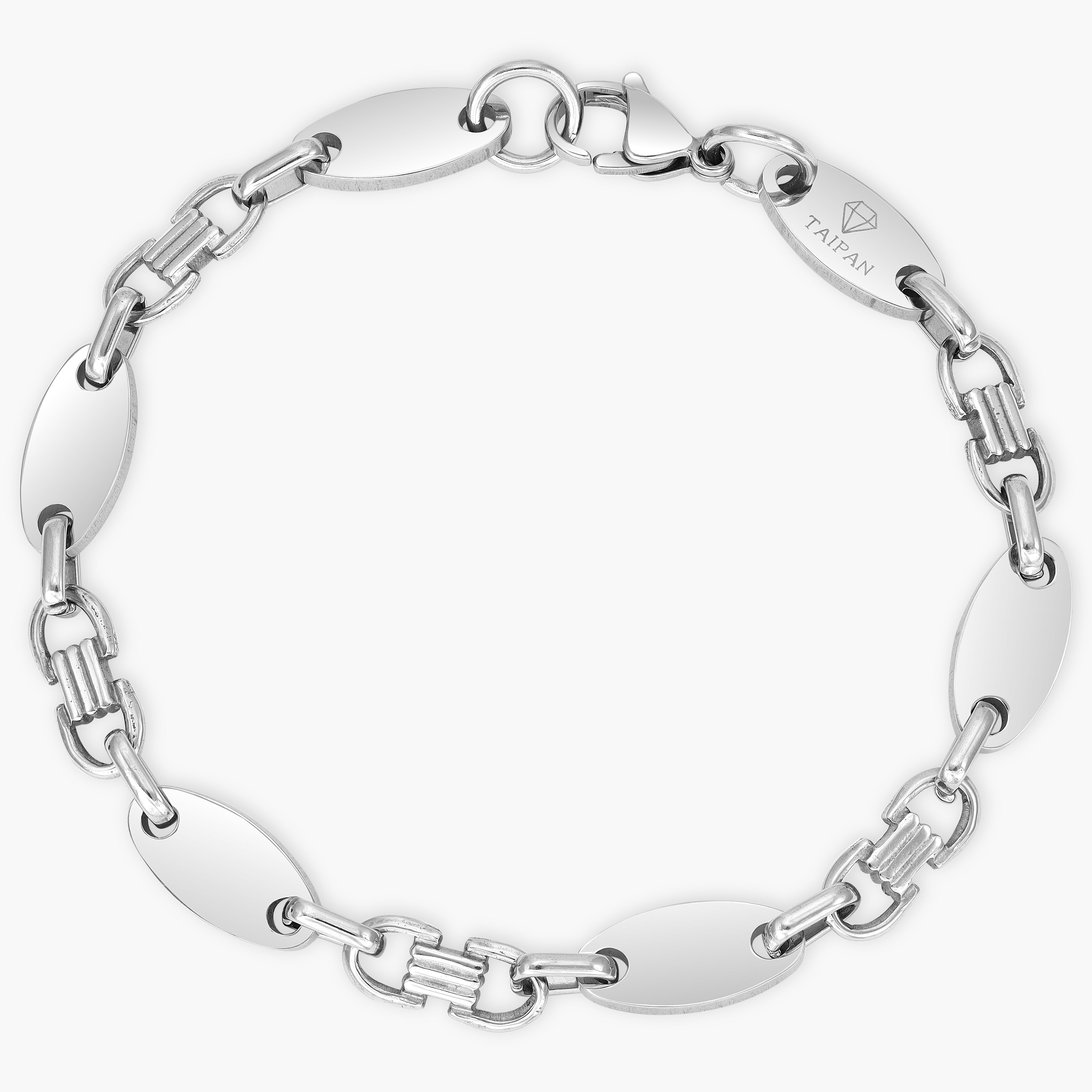 Set Plattenkette 8mm breit aus Edelstahl - Taipan Schmuck